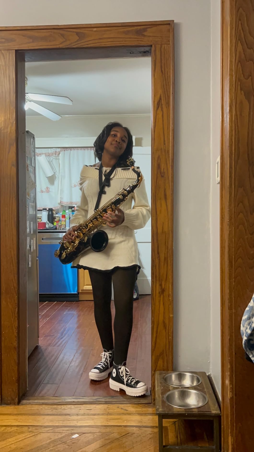 EASTROCK Nickel Tenor Saxophone B Flat Tenor Sax Professional Tenor Saxophone for Beginners Students and Musicians with Carrying Case,Mouthpiece,Reeds,Cushion Pads,Cleaning Kit,Neck Strap customer photo 1