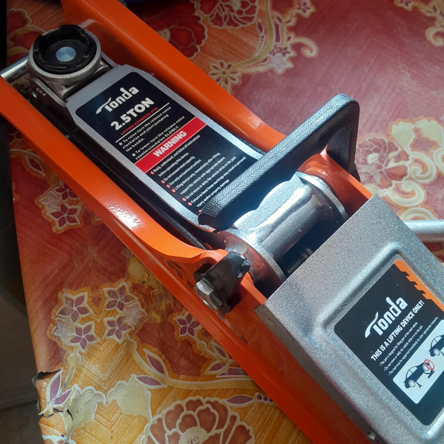 TONDA Low Profile Car Jack, 2.5 Ton (5,000 lb) Hydraulic Trolley Floor Jack for Garage, Home, Shop, Lifting Range 3.35