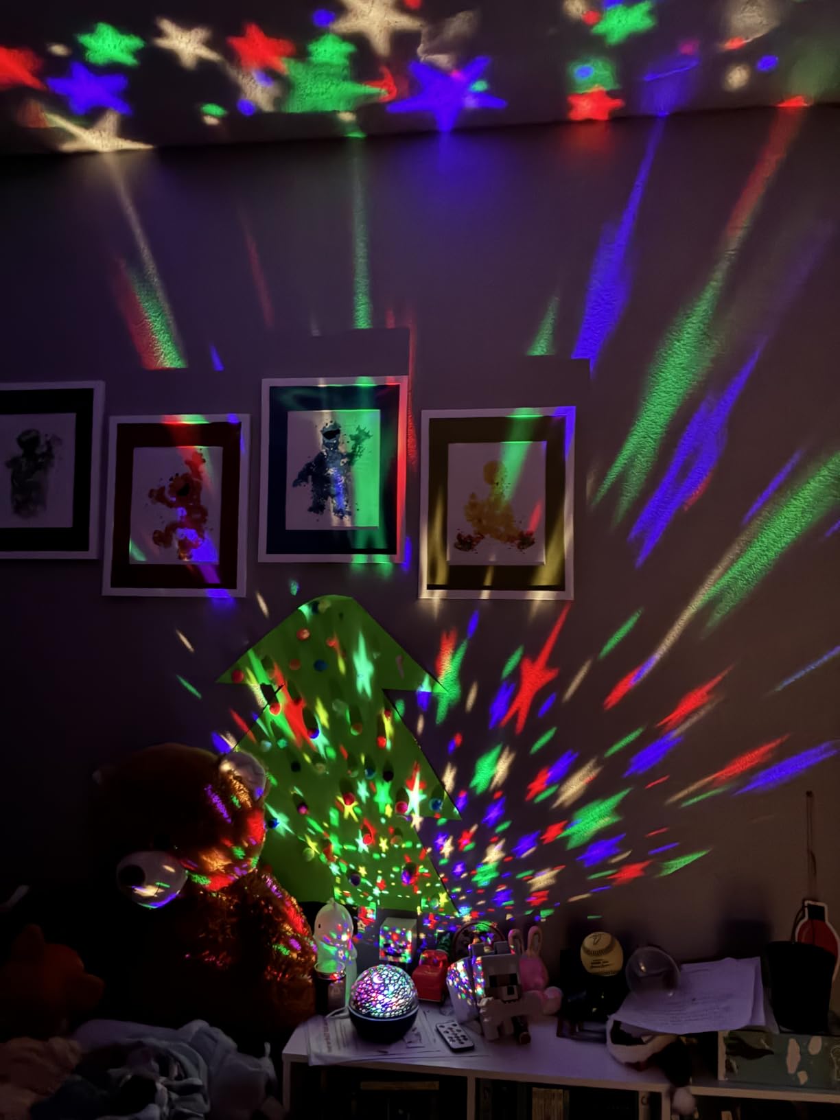 COOLNIGHT Night Light for Kids,93 Lighting+3 Films Kids Night Light Projector,Remote+Dimmable Star Projector,360° Ceiling Stars Glow in The Dark Stars,Christmas Gifts for 4 Year Old Boy Birthday Gift customer photo 1