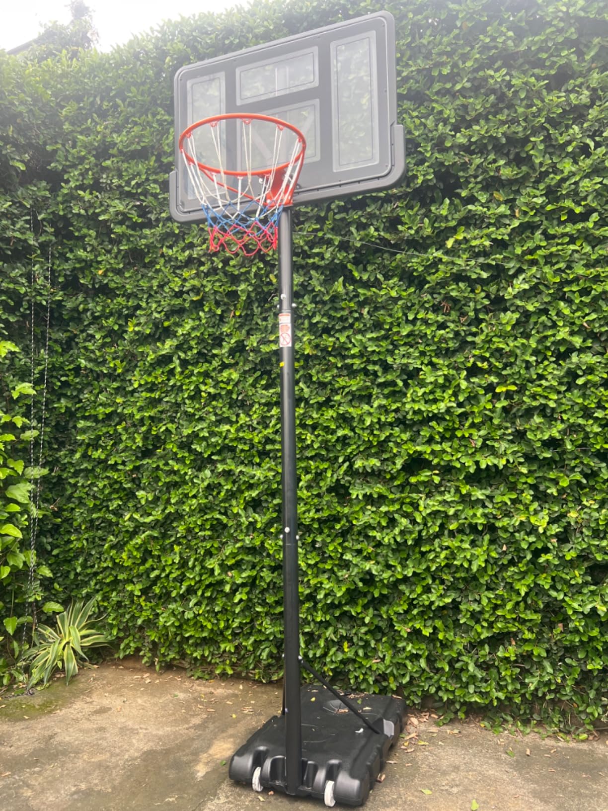 Sweetcrispy Portable Basketball Hoop Outdoor 6.1-10FT Adjustable Height, 44 Inch Shatterproof Backboard/Shock Absorbent Rim, Fillable Base, 2 Wheels for Backyard/Driveway customer photo 2