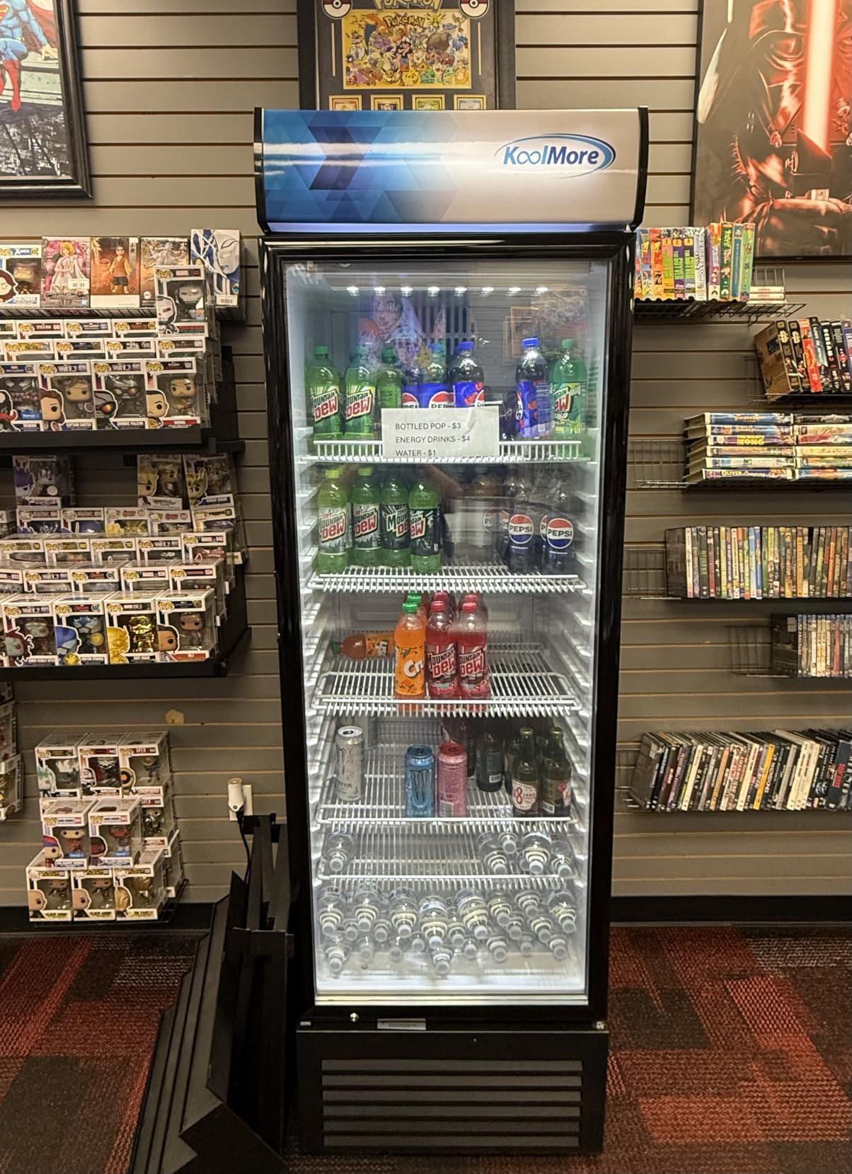 KoolMore 21 in. One Glass Door Commercial Display Merchandiser Refrigerator Cooler in Black, ETL Listed, 8 cu. ft. (KM-MDR-1GD-8C) customer photo 1