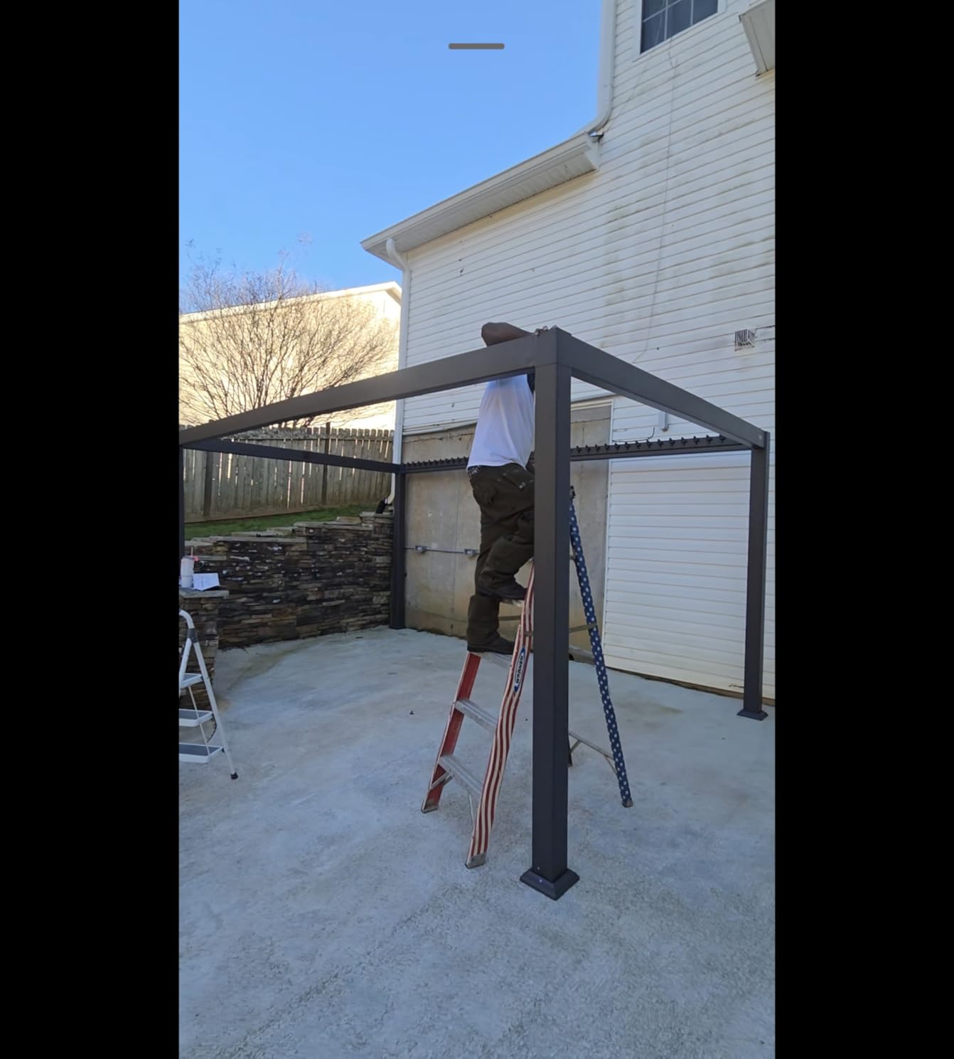 PURPLE LEAF Louvered Pergola 10' x 12' Aluminum Outdoor Pergola with Adjustable Louvers Roof and Integrated Drainage System 70 Mph High Wind Resistant Small Pergolas for Patio Deck Porch Yard customer photo 2