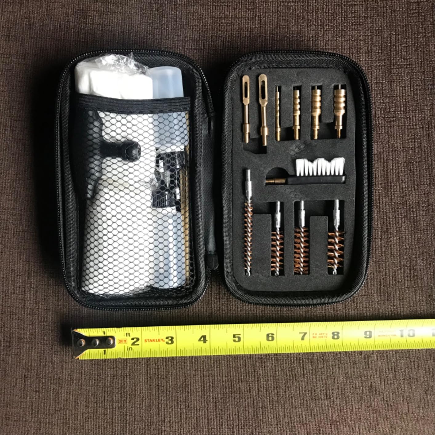 BOOSTEADY Universal Handgun Cleaning kit .22,.357,.38,9mm,.45 Caliber Pistol Cleaning Kit Bronze Bore Brush and Brass Jag Adapter customer photo 2