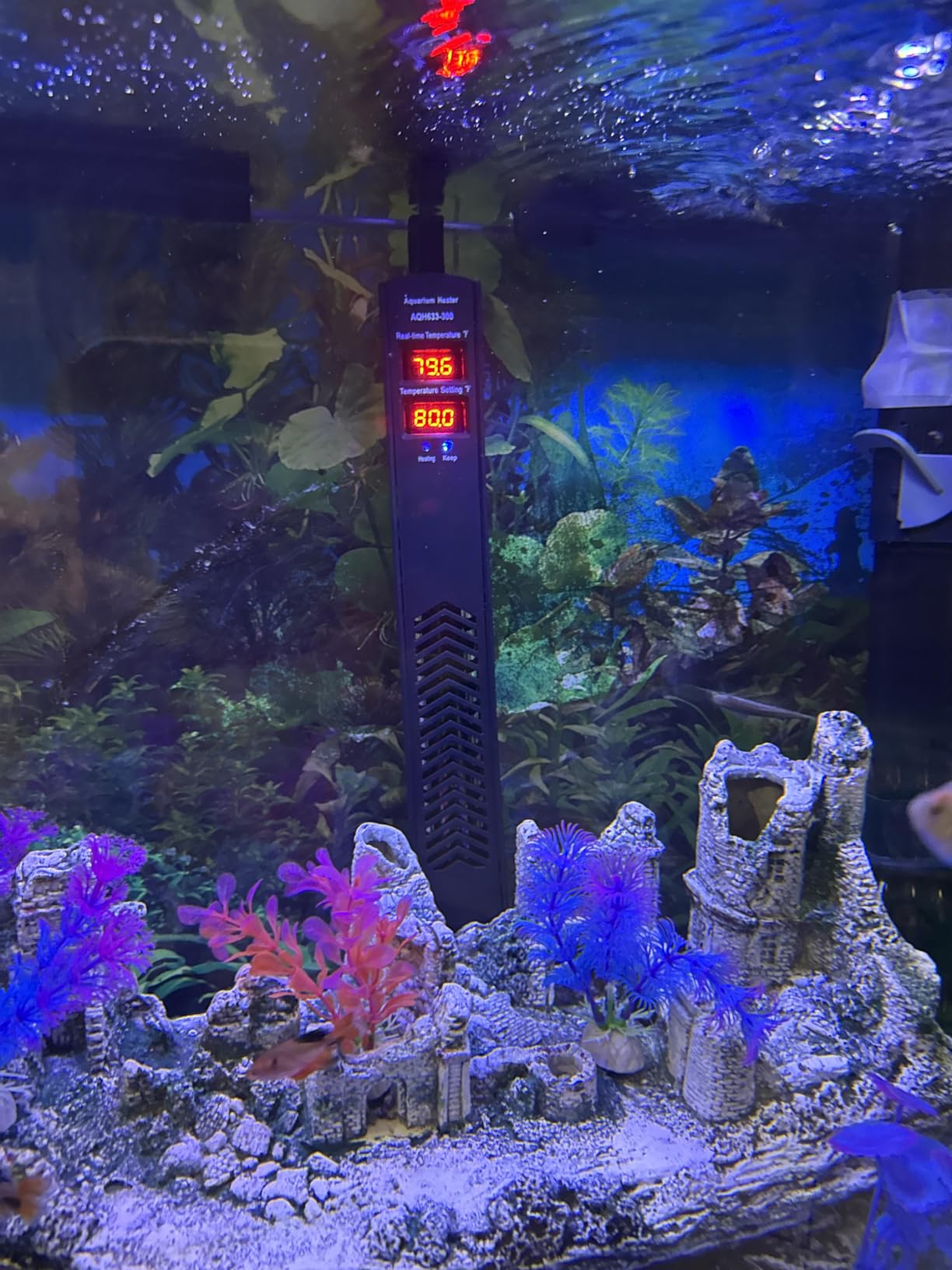 AHJ Aquarium Heater for 40-55-75 Gallon, 300W Submersible Fish Tank Water Heater with Accurate Temperature Control, Over-Temp Protect, Auto Shut-Off, Quick Heat up for Saltwater & Freshwater customer photo 2