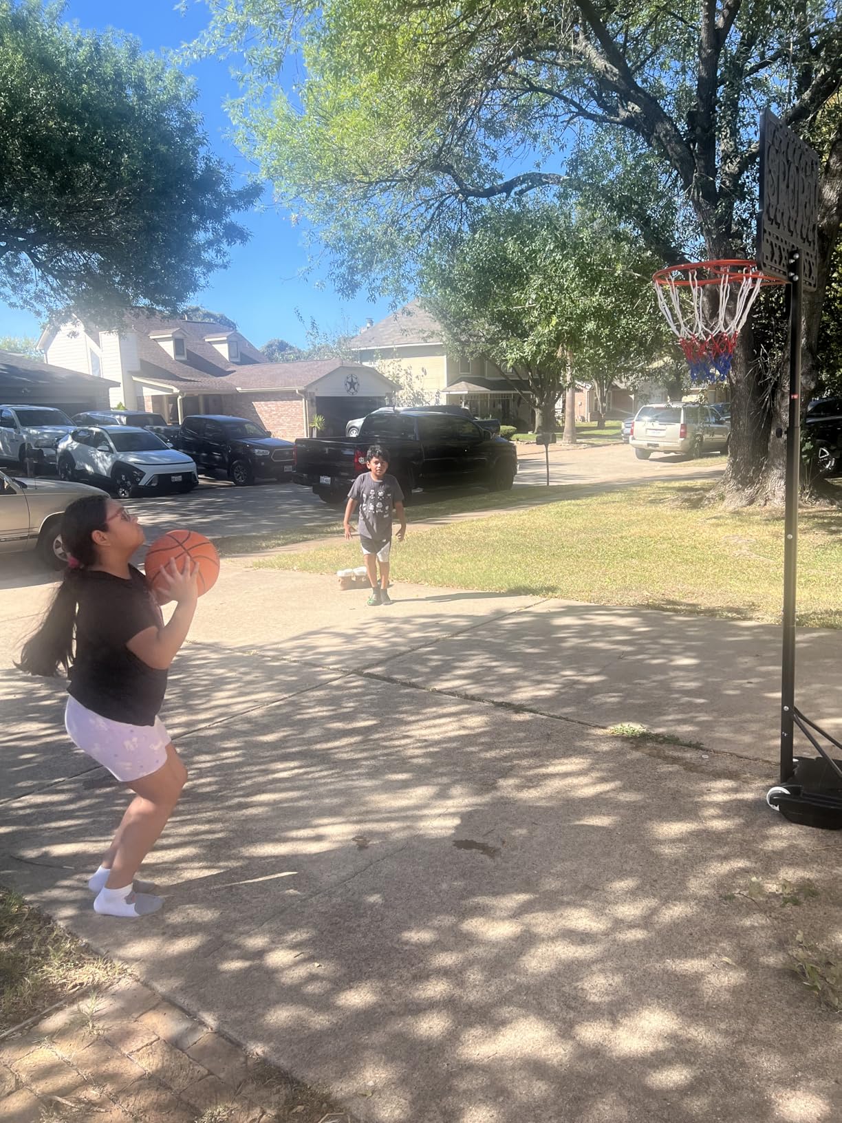 Kids Basketball Hoop, 3.6-7 FT Height Easy Adjustable, Portable Basketball Hoop Outdoor Indoor for Kids/Teens/Youth, 30