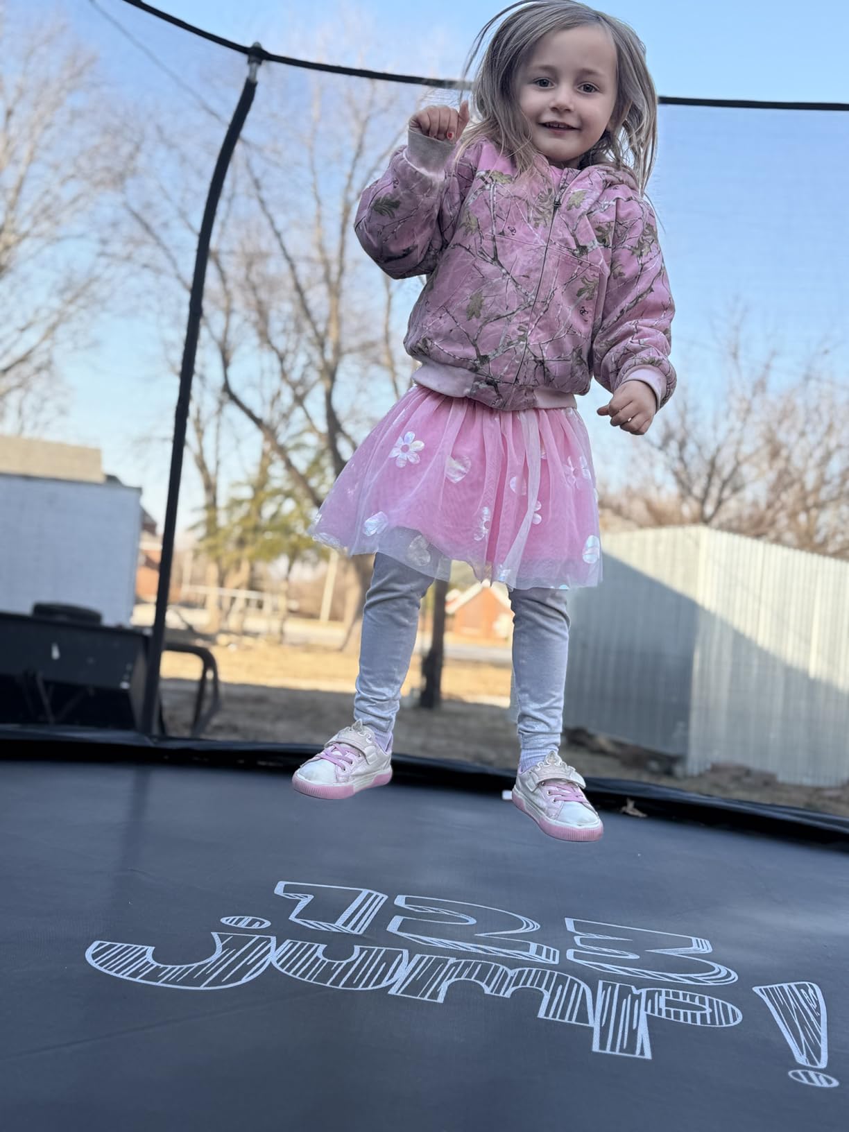 123JUMP by Skywalker Trampolines 10FT 12FT 14FT Outdoor Trampoline with Enclosure and Ladder, Round Recreational Trampoline for Kids with ASTM Approval, Spring Pad Cover, Heavy Duty Jump Mat customer photo 2