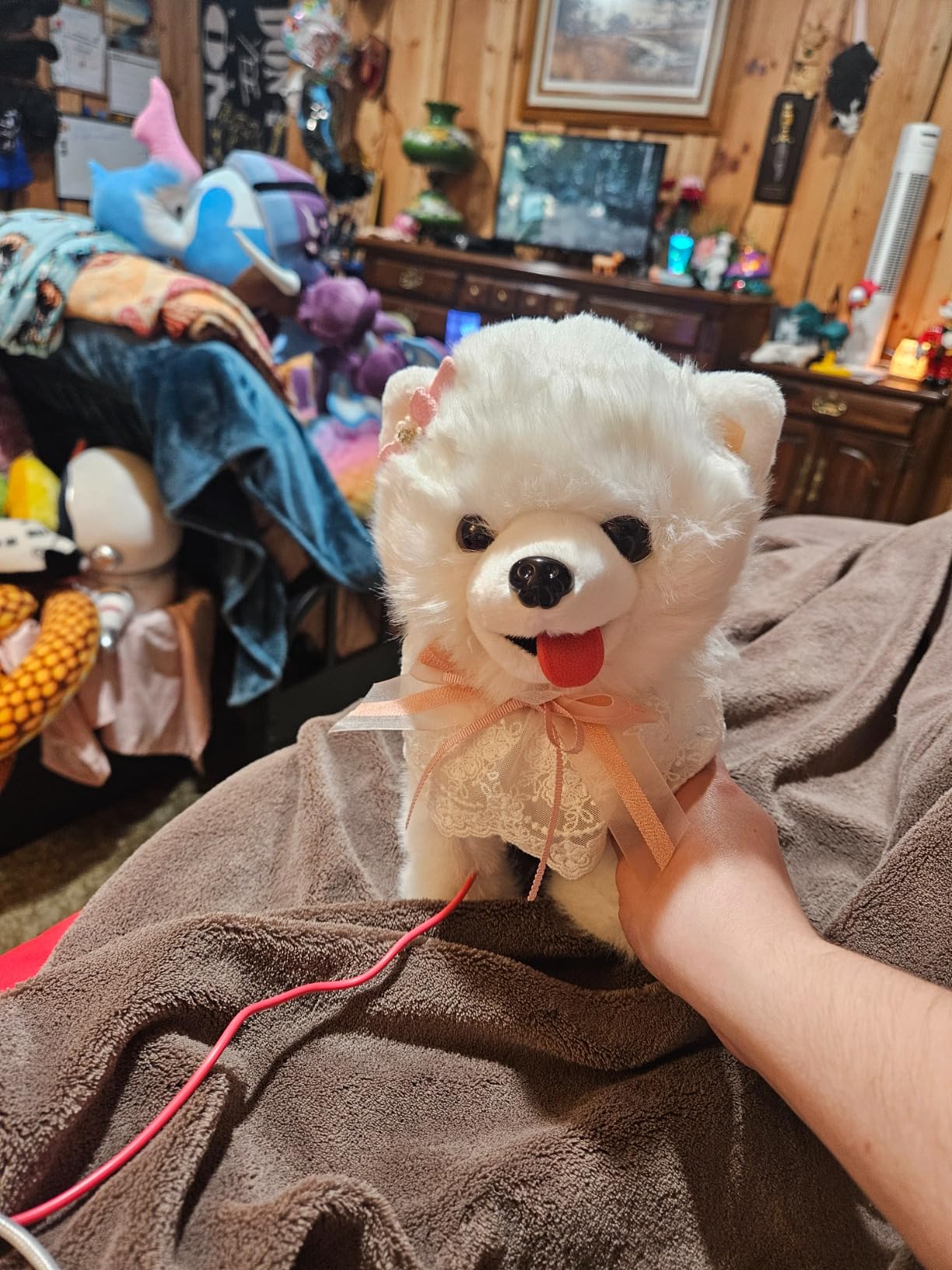 Marsjoy Husky Walking Barking Dog for Kids Interactive Musical Puppy Robot Repeats What You Say, Realistic Licking Tongue Wagging Tail Remote Control Toddler Toys for Girls and Boys Birthday Gifts customer photo 2