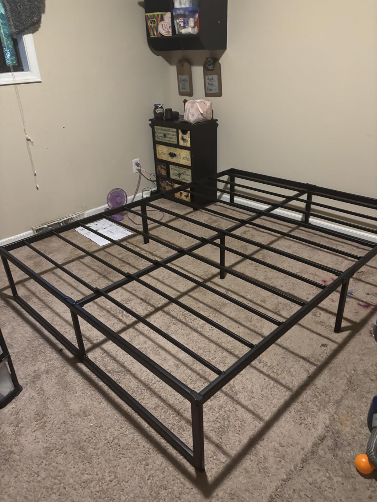 Zinus ABEL 14 Inch Platform Bed Frame, Steel Slat Support, Easy Assembly, No Box Spring Needed, Eco Friendly WonderBox(TM) Packaging, Black, Full customer photo 2