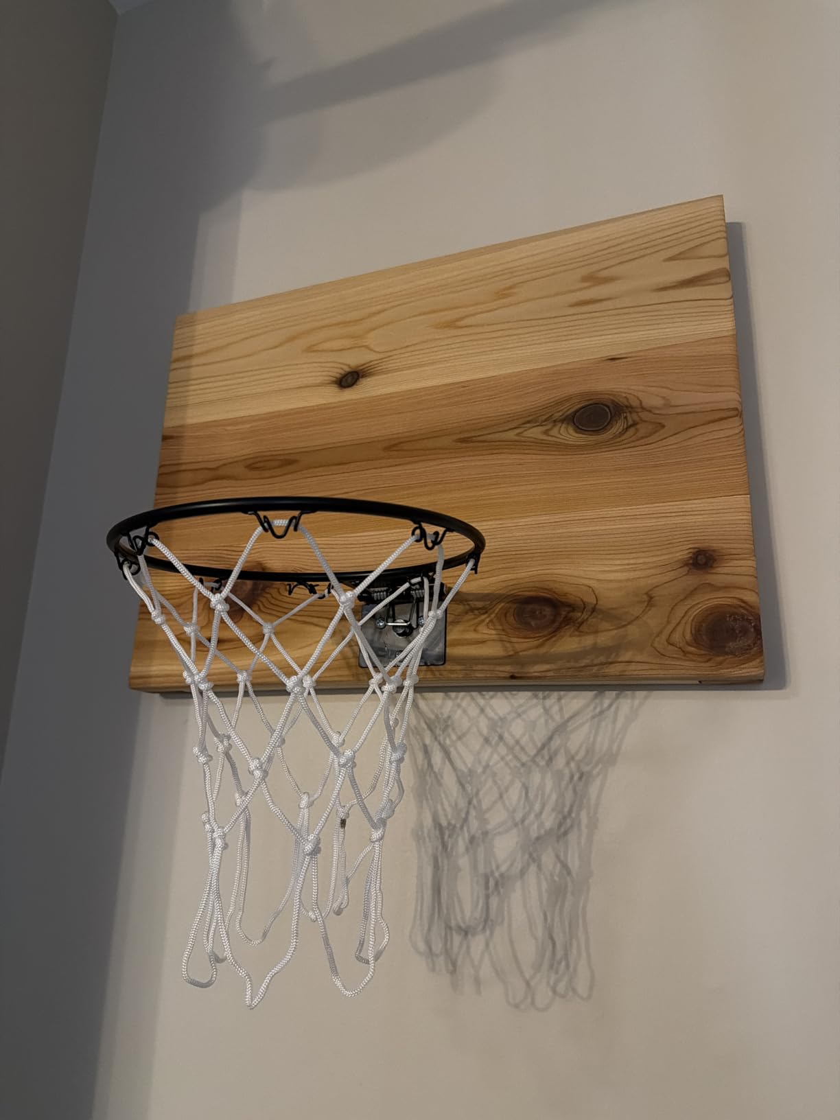 Elite Mini Basketball Hoop & Ball Set, Wall Mount, Indoor Made in the USA Cedar Backboard. Includes 9