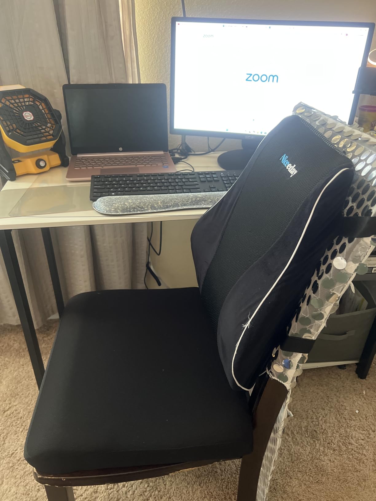 TranquilRelax Large Seat Cushion, Memory Foam Cushion for Long Sitting Hours on Office Chair, Car Seat, Non-Slip Chair Pad for Sciatica, Coccyx, Tailbone Pain Relief & Post-Surgery Recovery (Black) customer photo 2