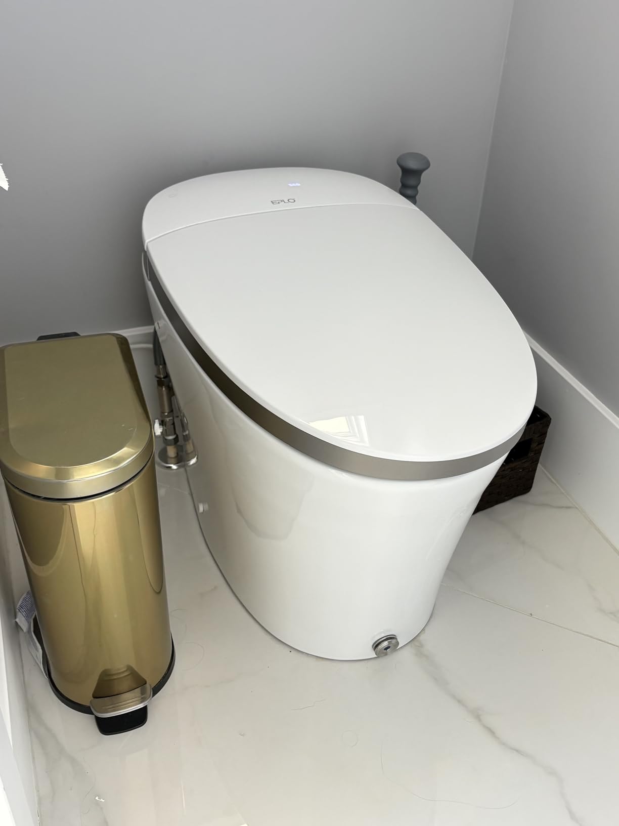 EPLO Smart Toilet Bidet,Auto Open/Close lid,Blackout Flush,Heated Seat,Dual Auto Flush,Foot Sensor Operation,LED Display,Tankless One Piece Elongated Modern Bidet Toilet Combo G20 customer photo 2
