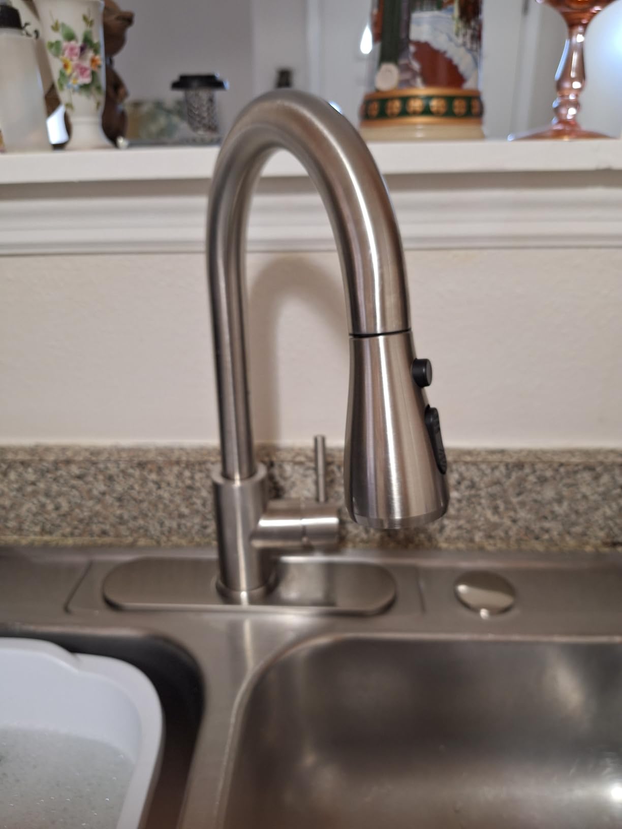 Touchless Kitchen Sink Faucet with Pull Down Sprayer, Stainless Steel Smart Motion Sensor Faucet for Pot Filler, Farmhouse Camper Bar Sink, Brushed Nickel customer photo 1