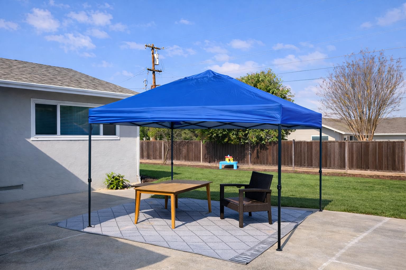 PHI VILLA 10x10 Pop Up Canopy Tent - One Push Setup, Instant Shade Tent with Vented Roof for Beach & Events - Includes Storage Bag, Sandbags, Stakes & Ropes (White) customer photo 1