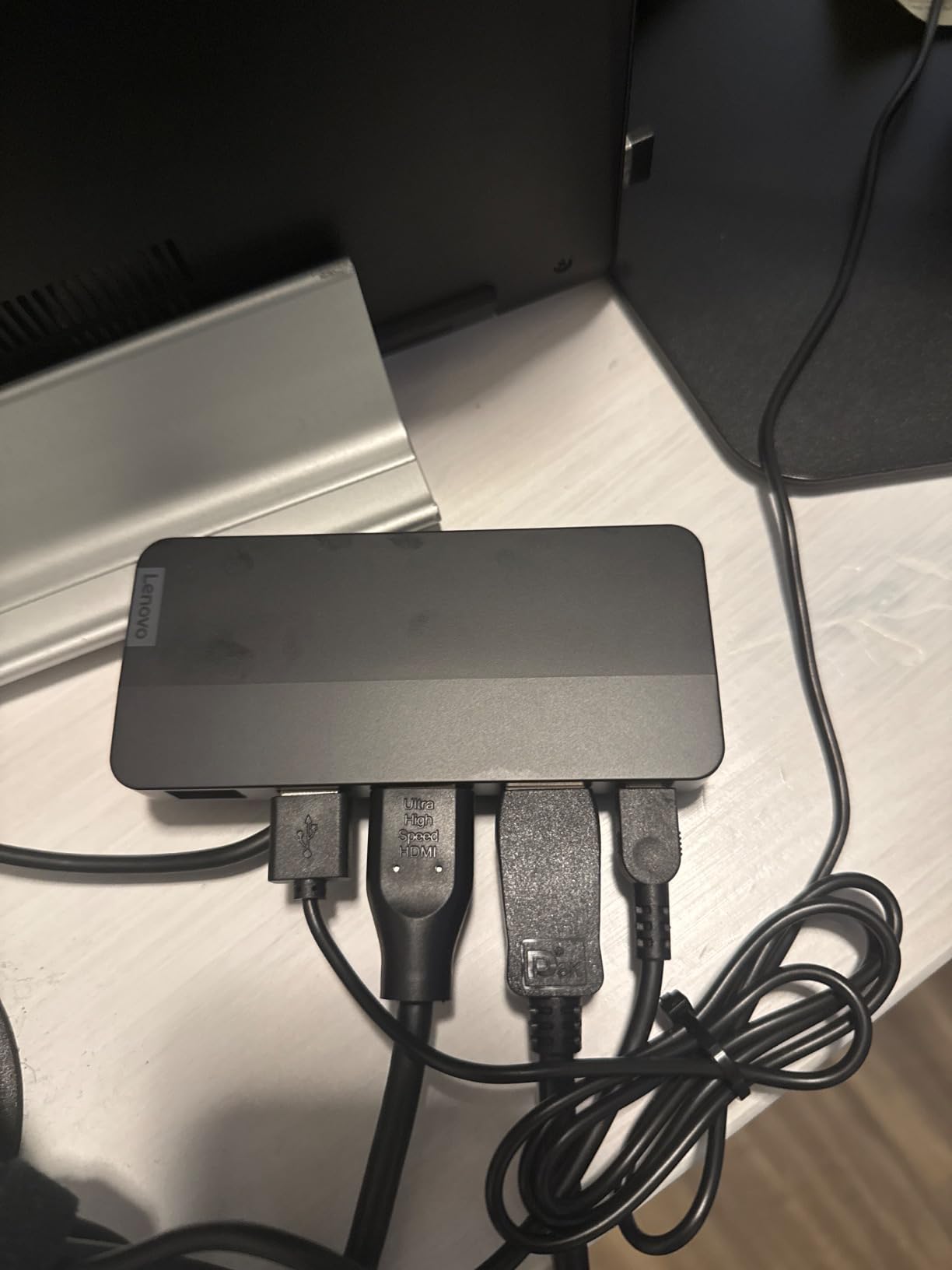Lenovo USB-C Dual Display Travel Dock - 7 Ports, Integrated USB-C Cable, Universal Compatibility, Dual Displays at 4K customer photo 2