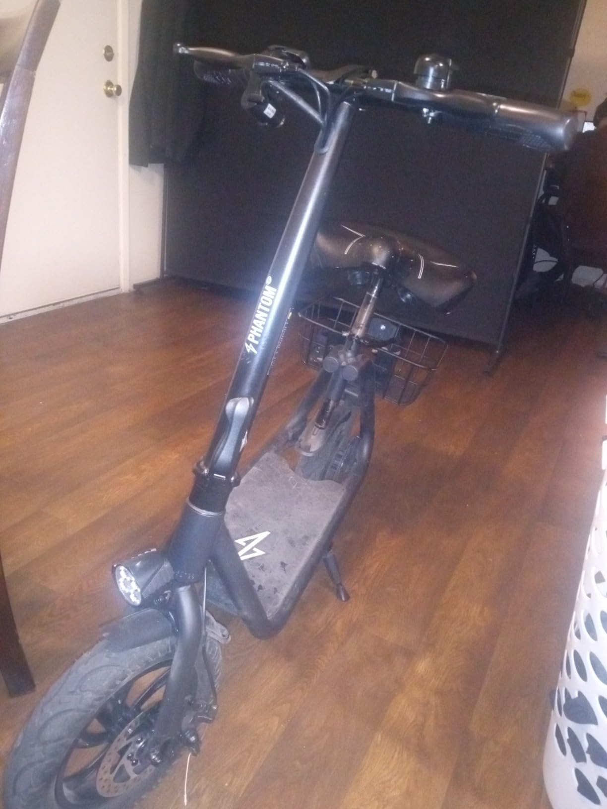Phantomgogo Electric Scooter for Adults Foldable Scooter with Seat & Carry Basket E-Scooter with Brushless Motor 15MPH 265lbs Max Load E Mopeds for Adults Commuter customer photo 1