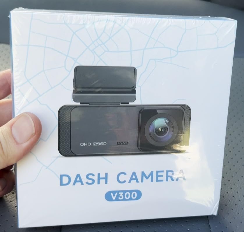 Dash Cam 1296P Front Dashcam, V300 WiFi Dash Camera for Cars with App, Night Vision, Mini Hidden Single Car Camera, Loop Recording, 24H Parking Mode, Support 256GB Max, Black customer photo 2