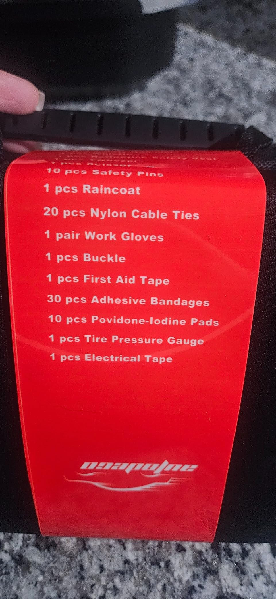 AUTODECO Car Roadside Emergency Kit, Portable Car Safety Kit Car Kits for Emergency, Black customer photo 2