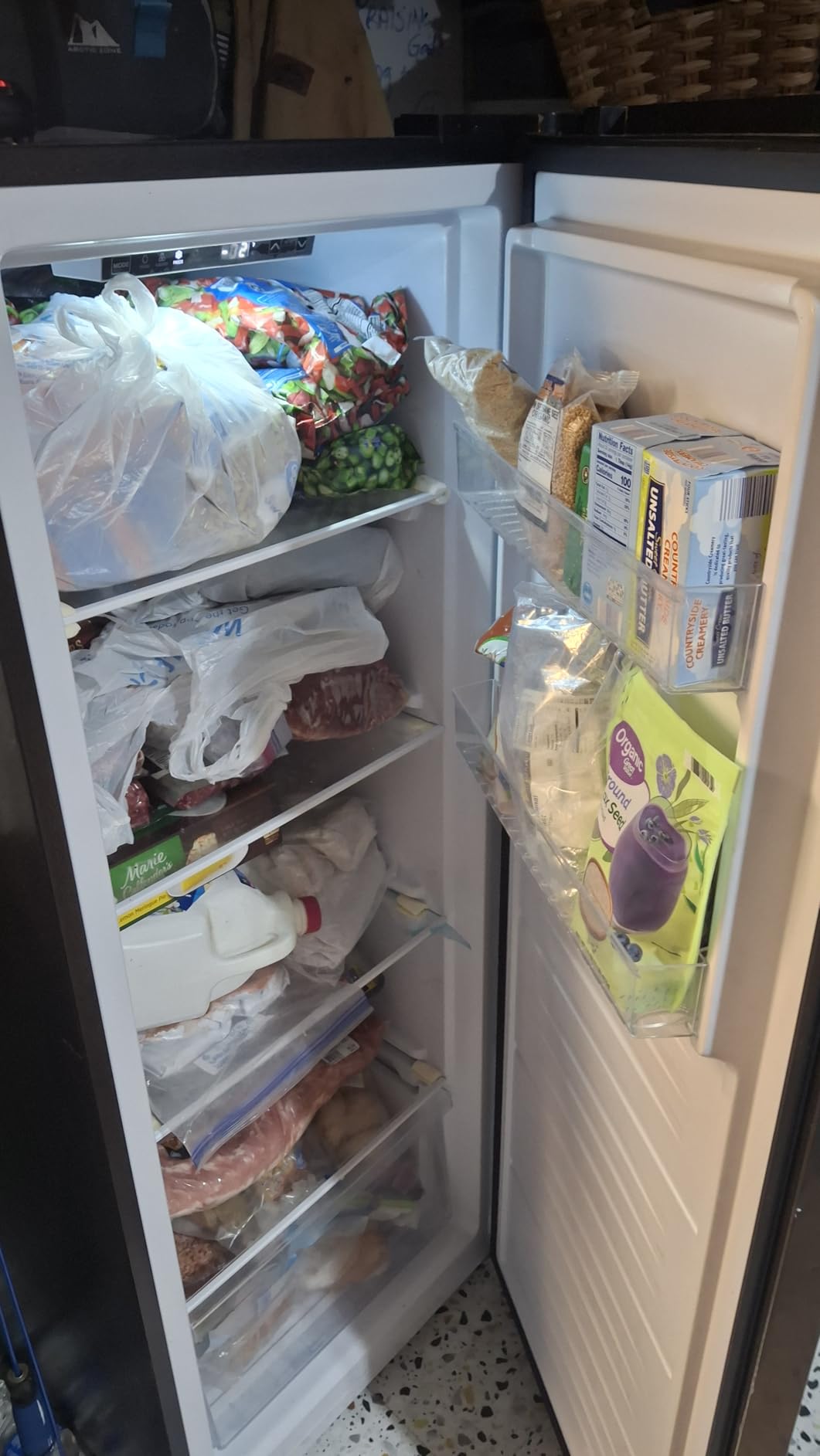 BLACK+DECKER 11 Cu. Ft. Convertible Freezer Refrigerator, Upright Freezer with Glass Shelves, Reversible Door, ENERGY STAR rated, Frost Free, BUC1100XS, Stainless Look customer photo 2
