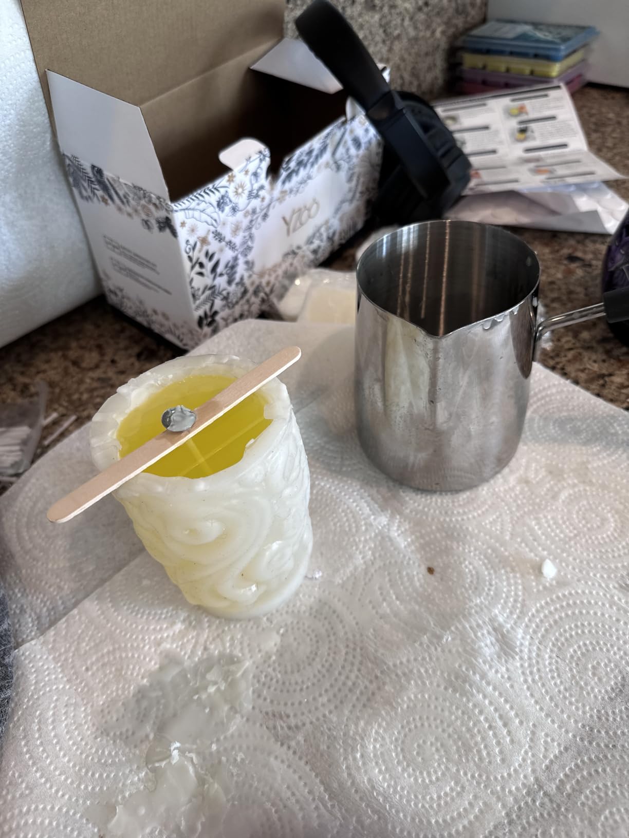 Candle Making Kit for Adults Beginners,Candle Making Supplies Include Soy Wax for Candle Making,Candle Wax Melting Pot,Candle Wicks Stickers,Magic Paper and More-DIY Candle Kit,Full Crafts for Adults customer photo 2