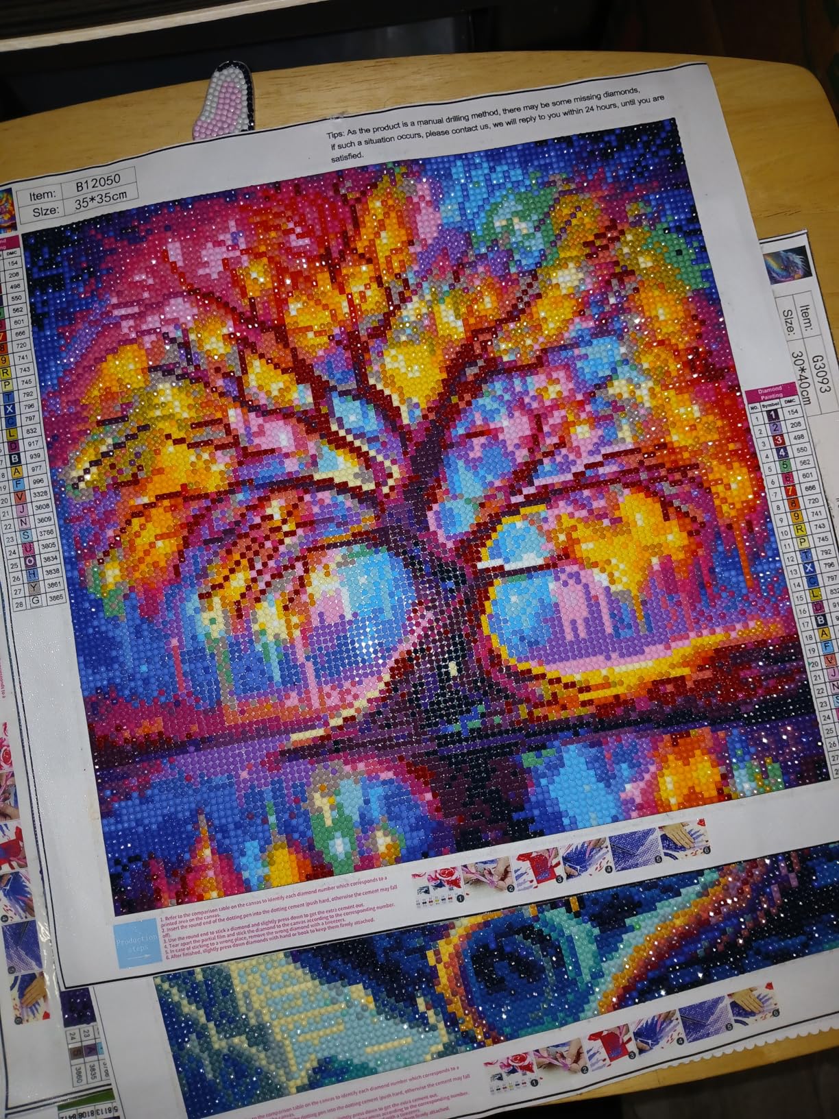 DIYCYCY Tree of Life Diamond Painting Kits for Adults,Full Drill Diamond Art Kits for Beginners,Round 5D DIY Diamond Dots Paintings, Diamonds Pictures Gem Art and Crafts Home Decor 13.78x13.78 inch customer photo 2