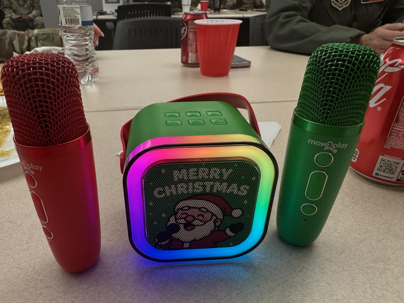 Move2Play, Karaoke Machine for Kids | Includes 20+ Kid Songs | 2 Microphones | Connect with Bluetooth | 3, 4, 5, 6, 7+ Year Old Gift | Toy for Girls, Boys, & Toddler | Birthday Present customer photo 2