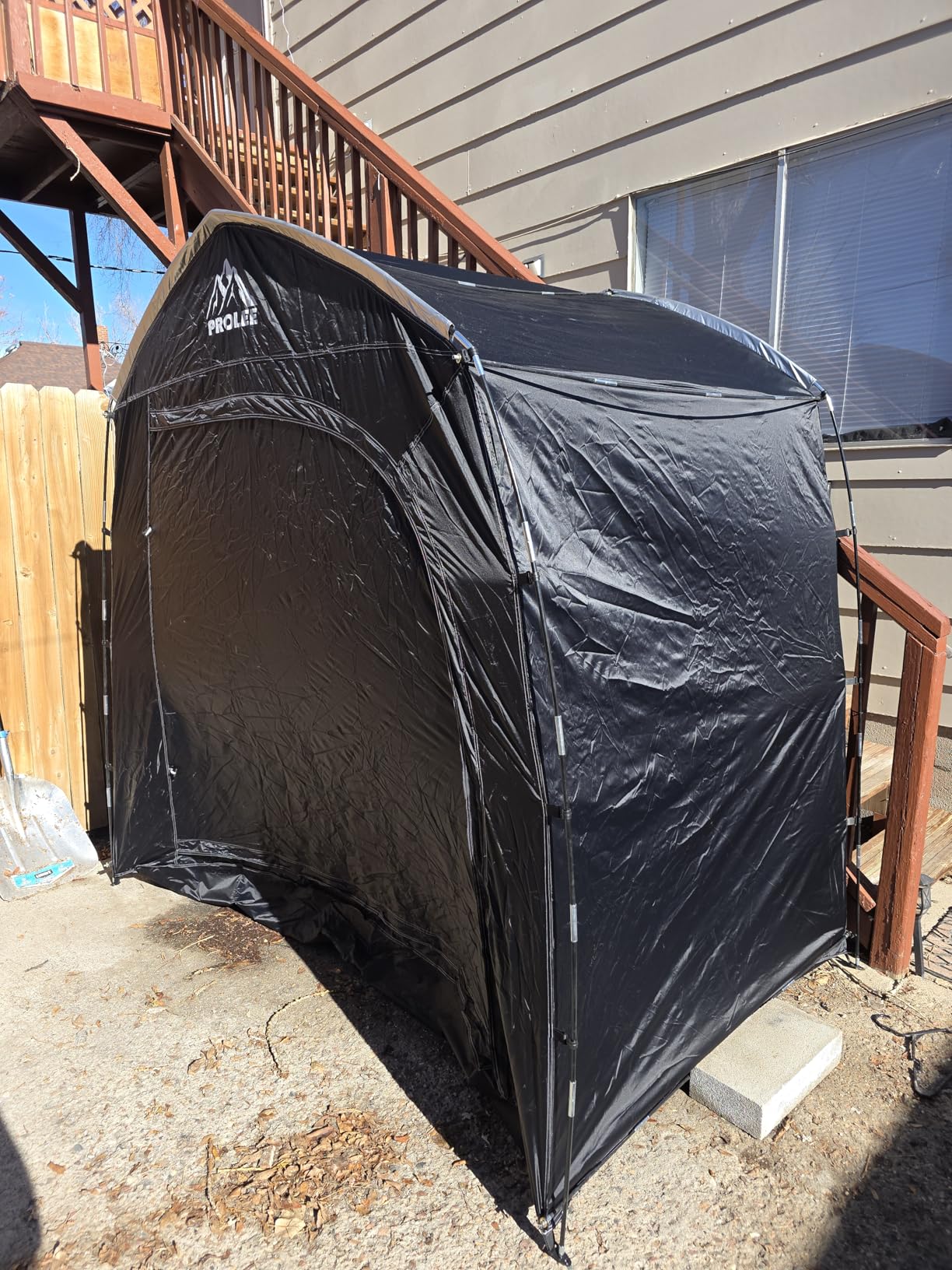 Prolee Bike Storage 7.3 x 5ft, Outside Storage Waterproof Oxford Fabric for 4 Bikes, Bike Shed, Garden Sheds & Outdoor Storage, Black customer photo 1