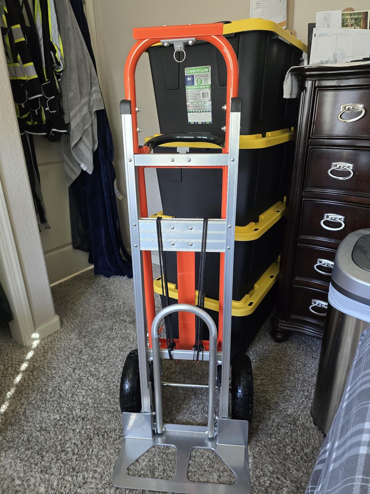 Aluminum Convertible Hand Truck, 3 in 1 Folding Dolly 1000 LBS Capacity Heavy Duty Industrial Platform Cart customer photo 1