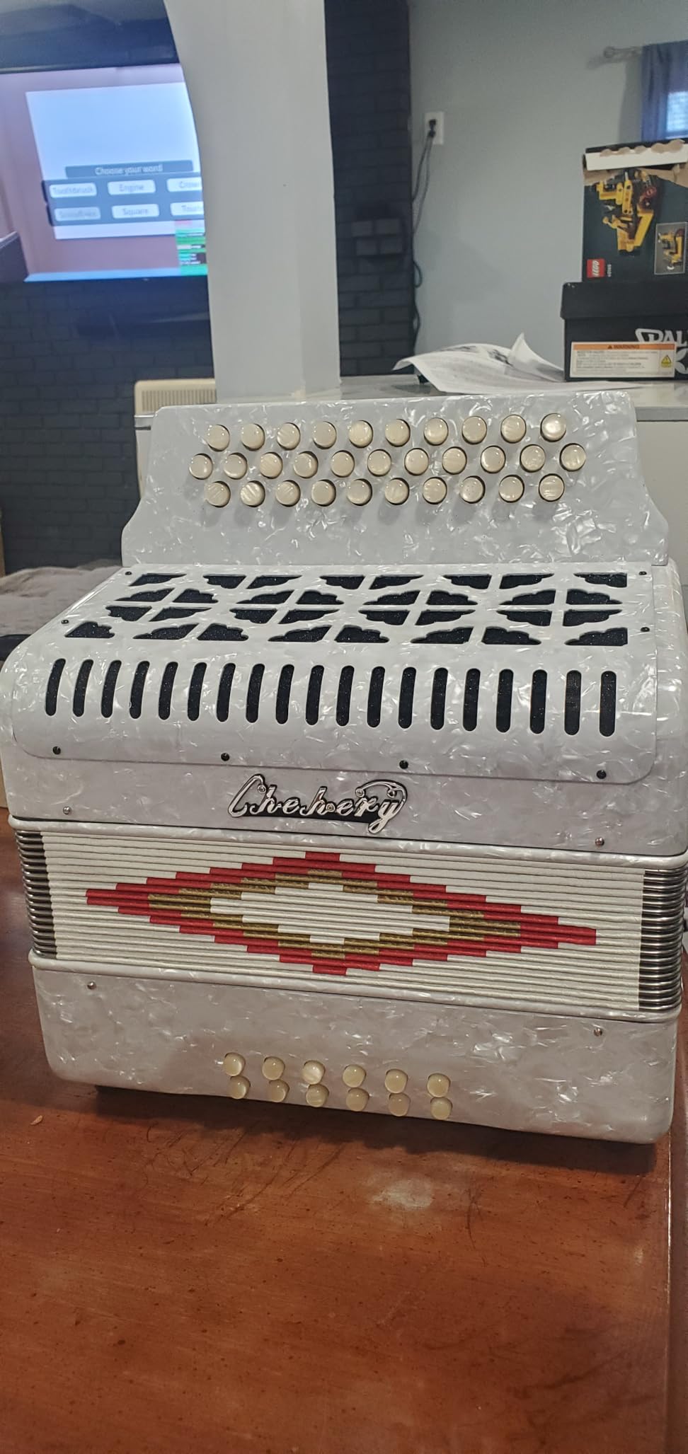 Accordion 31 Key 12 Bass, Push-Pull Diatonic G/C/F Tone for Adults Beginner, Folk/Stage/Practice, with Case/Strap/Gloves/Wipe customer photo 1