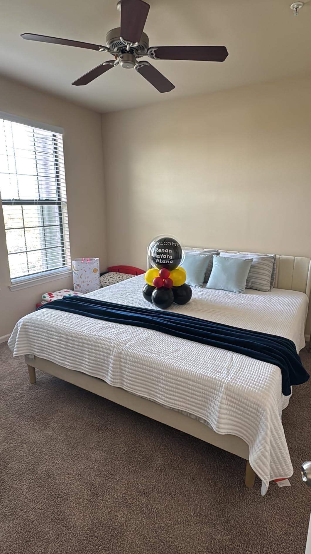 Novilla King Mattress, 12 Inch King Memory Foam Mattress in a Box, Dual-Layer Design with High-Density Base for Support & Pressure Relief, Natural Fiber Infused for Cool & Refreshing Sleep, Firm customer photo 1