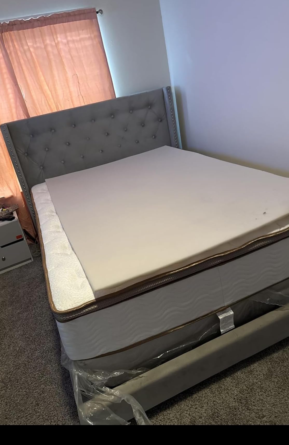Novilla King Mattress, 12 Inch King Memory Foam Mattress in a Box, Dual-Layer Design with High-Density Base for Support & Pressure Relief, Natural Fiber Infused for Cool & Refreshing Sleep, Firm customer photo 2