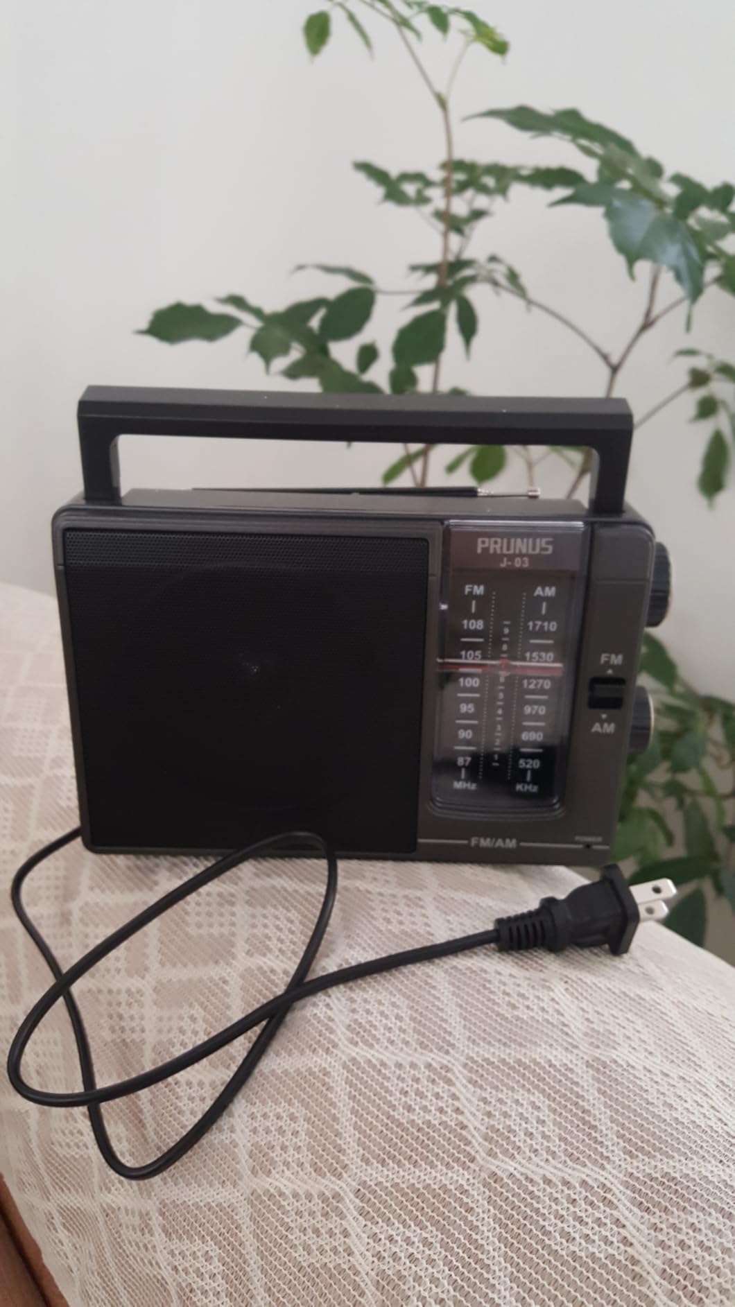 PRUNUS J03 AM FM Radio Portable Plug in Wall or AA Battery Operated for Home/Outdoor, Large Speaker Excellent Sound, Excellent Reception 19.5 ant,Large Tuning Knobs,Gifts for Seniors,No,Internet Radio customer photo 1