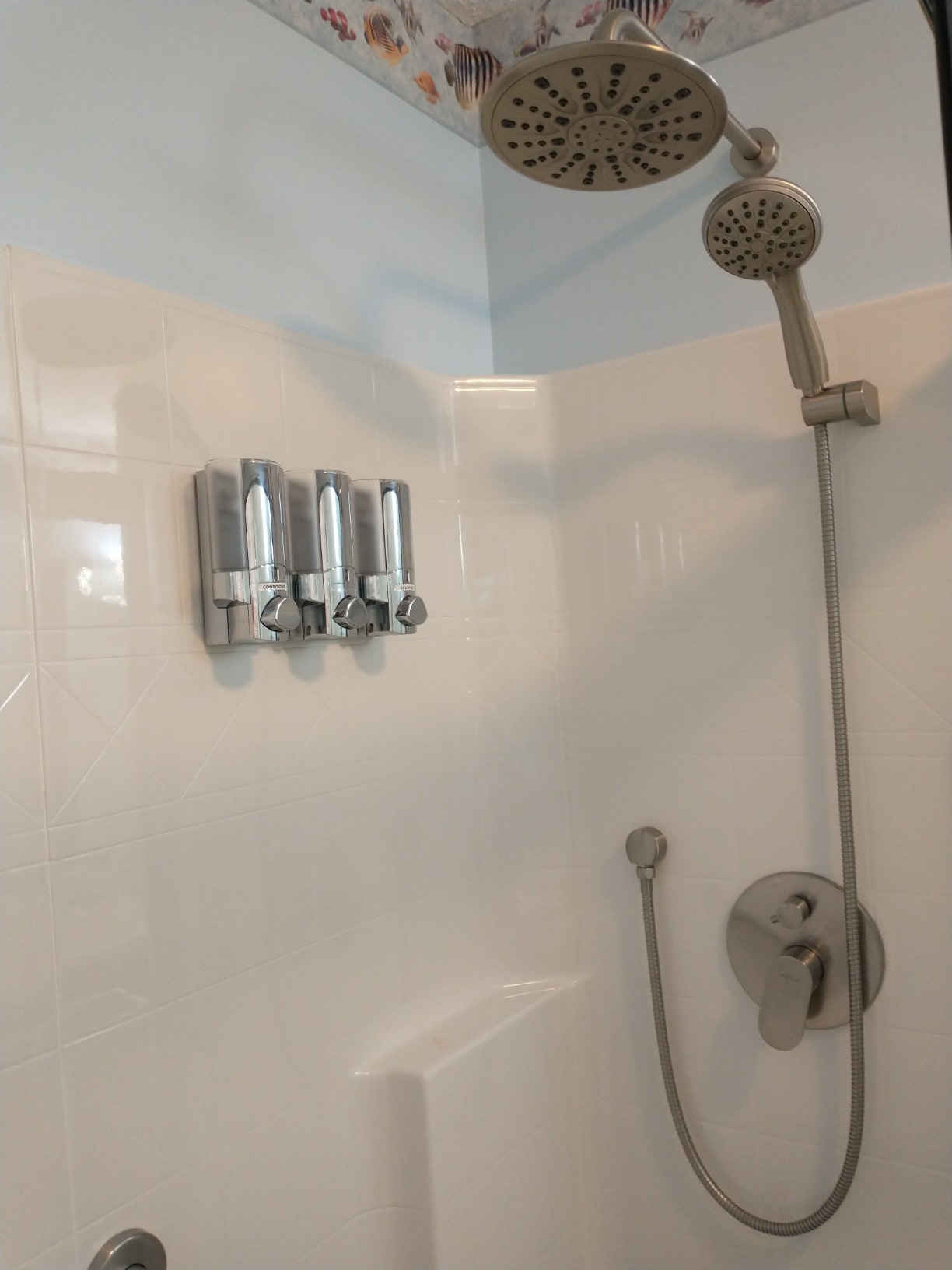 Gabrylly Black Shower Faucet Set, Wall Mounted System with Shower Valve, High Pressure 10