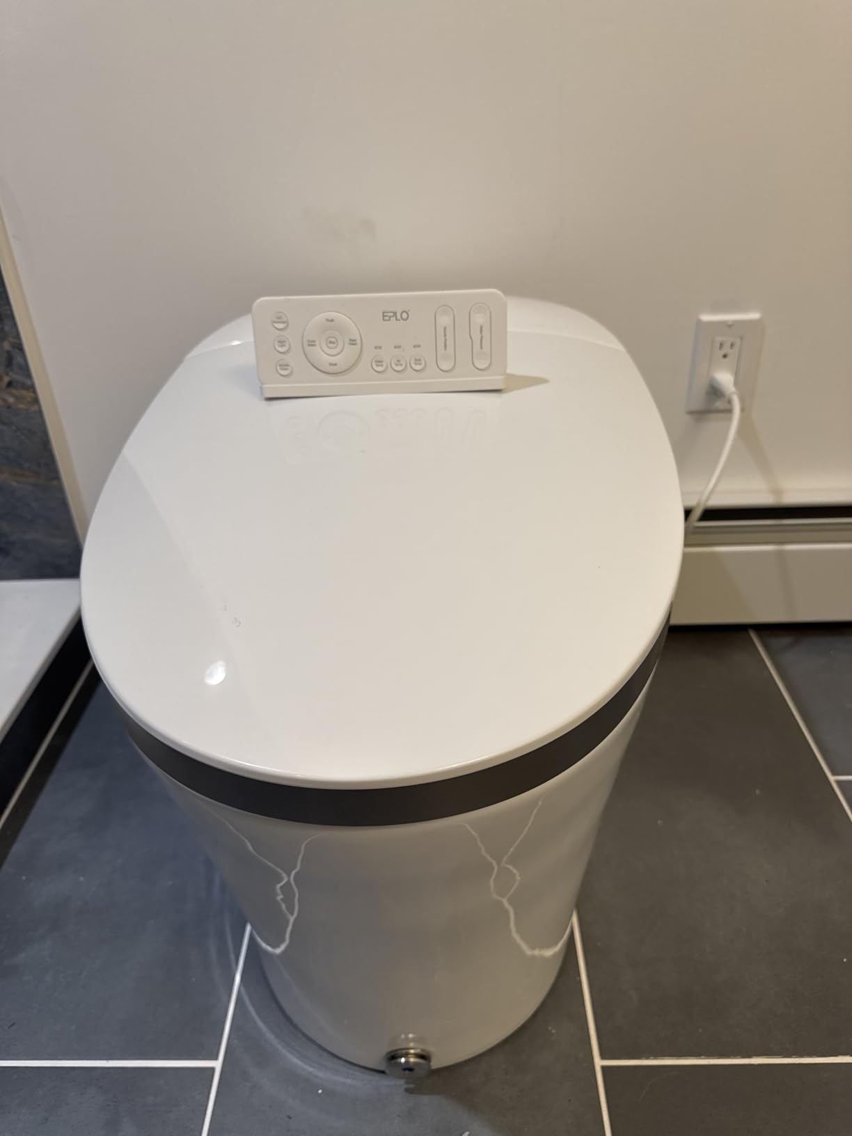 EPLO Smart Toilet with Bidet Built In, Luxury Bidet with Heated Seat ADA Comfort Height & Foam Dispenser, Elongated Japanese Toilet with Automatic Flush, Dryer, Night Light, TEMP Display - iX7 MT customer photo 2