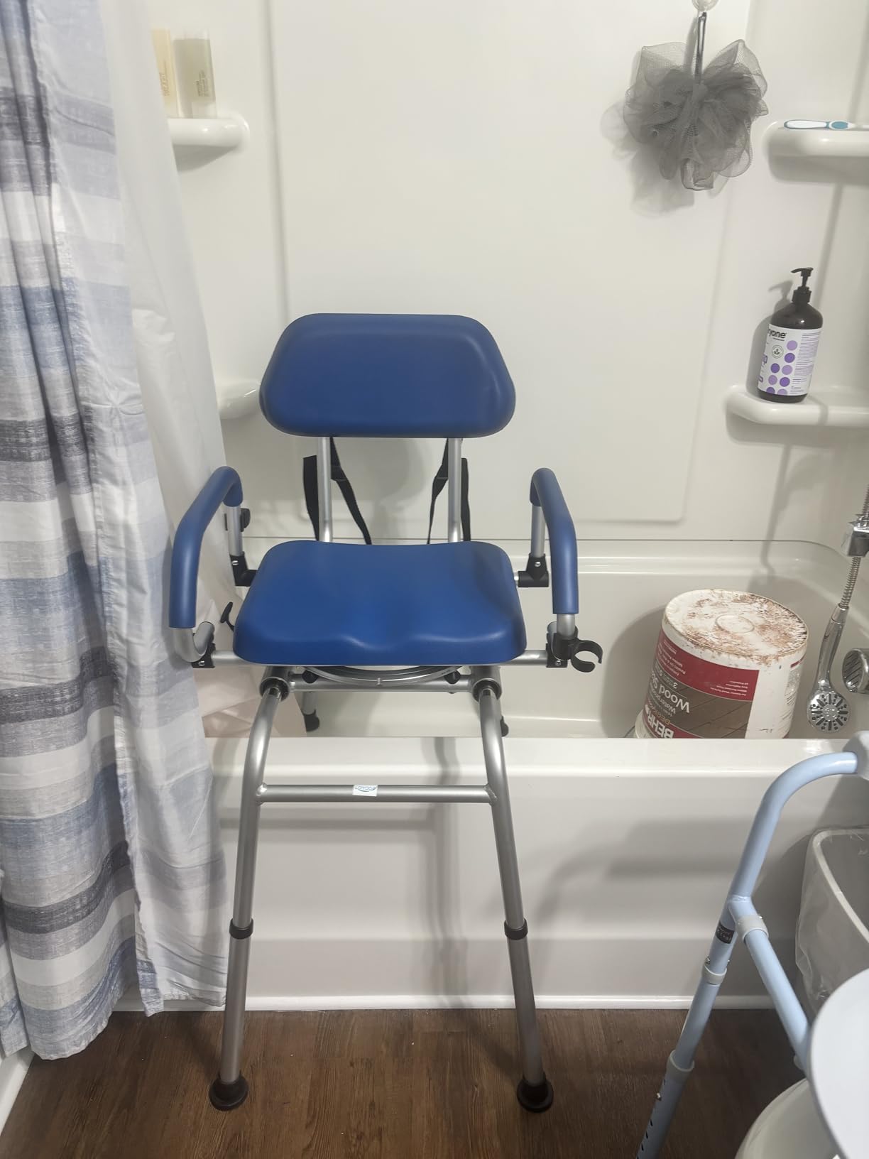Loyoda FSA/HSA Eligible Sliding Shower Chair Tub Transfer Bench for Bathtub with Swivel Seat customer photo 1