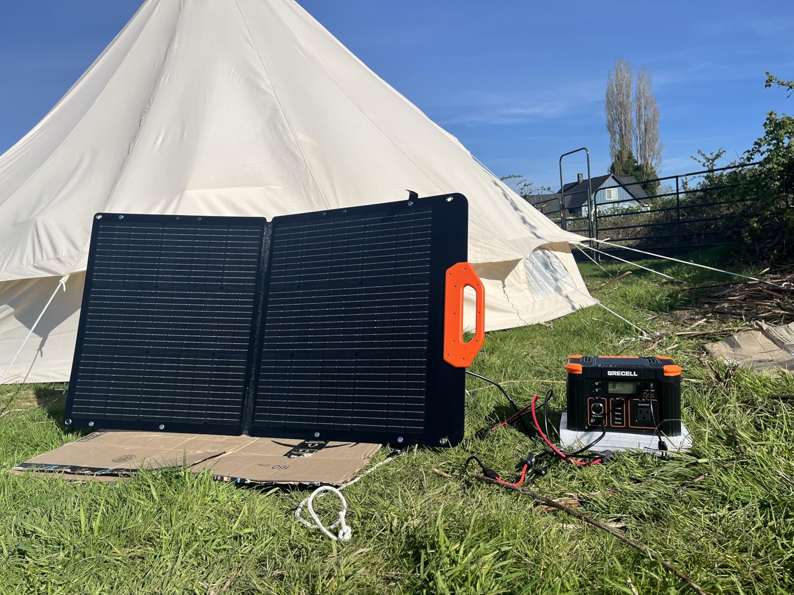 GRECELL 350W Portable Solar Panel for Power Station Generator, Foldable Solar Panel, 37.4V High-Efficiency Solar Charger 350W Power Backup with XT60/Anderson Output customer photo 1