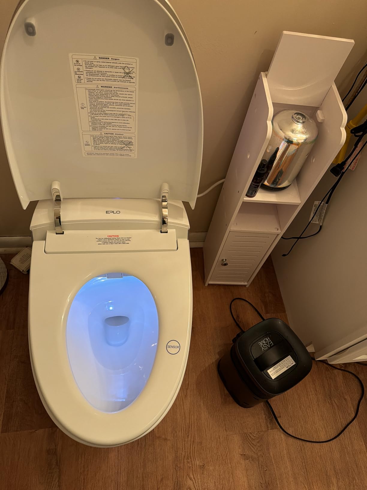 EPLO Smart Toilet with Powerful Flush, Auto Open/Close, Foam Shield, Elongated Heated Seat, ADA Comfort Height Bidet Toilet,Instant Warm Water&Dryer,Temp Display - iX7-PRO customer photo 1