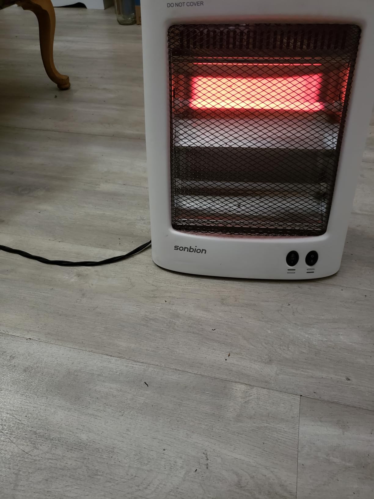 Radiant Space Heater, Portable Electric Heater, Infrared Heaters for Indoor Use, Halogen Heater for Garage Office, Foldable Holder, Overheat and Tip-over Protection, ETL Listed customer photo 2
