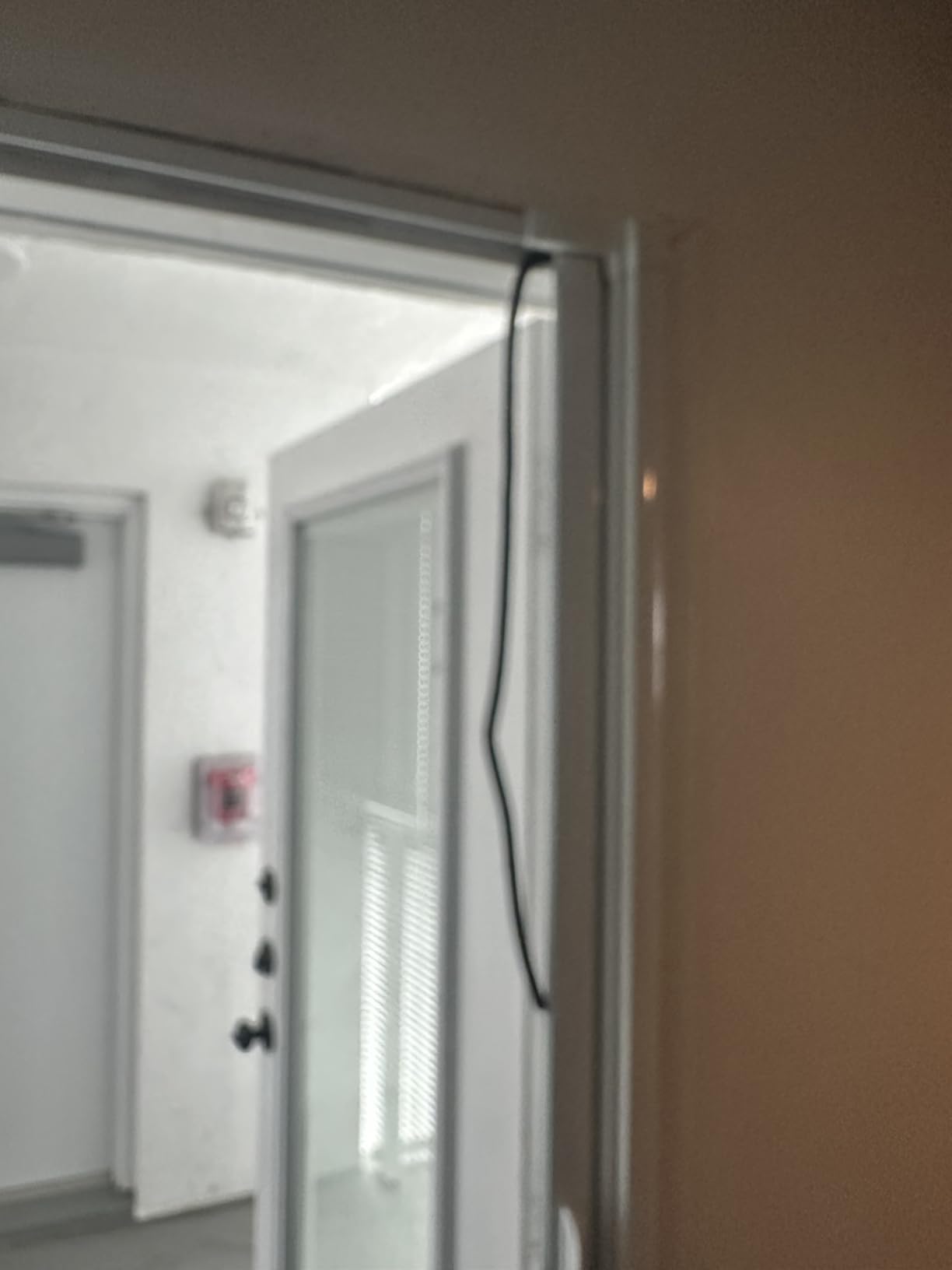 Guardian Retractable Screen Door Retractable Screen Doors for Single Door (36''x 80'', White) Easy Assemble Invisible Screen Door Mosquito Proof for Patio Adjustable Width 32''- 36'' customer photo 1