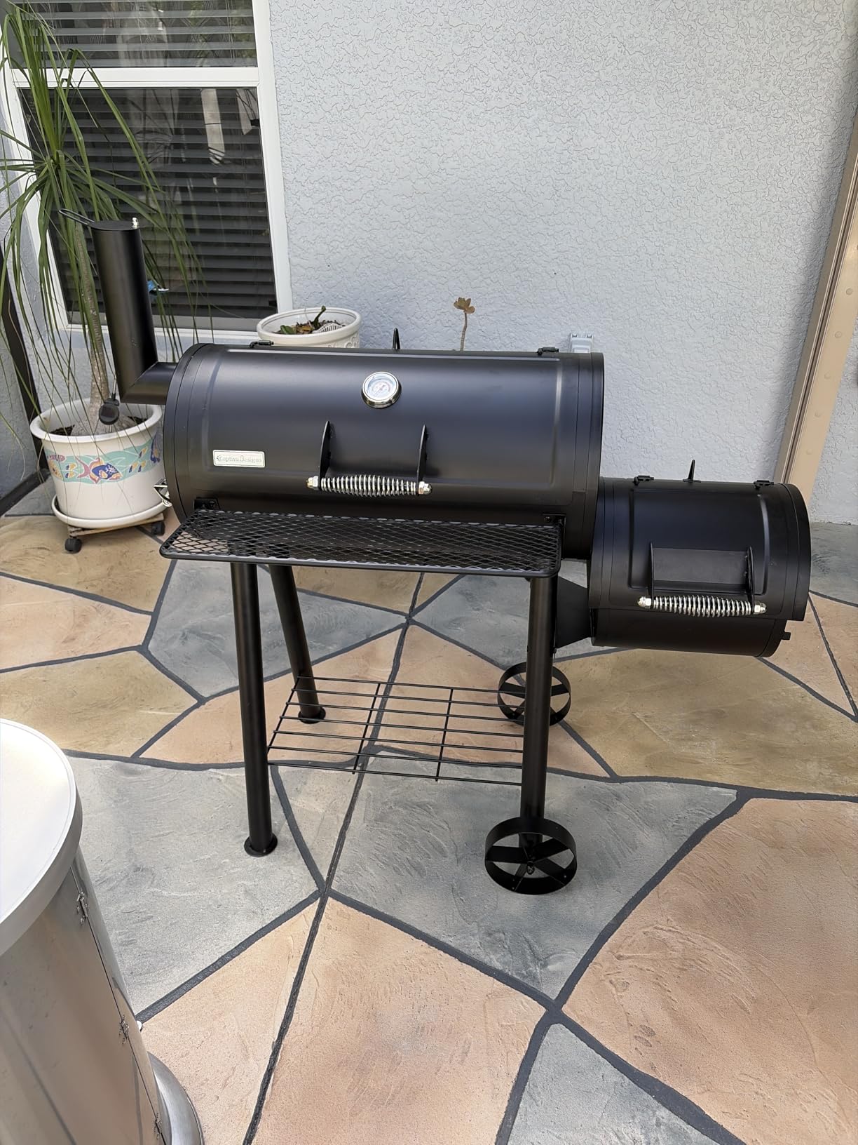 Sophia & William Heavy-Duty Vertical Offset Charcoal Smoker Extra Large Outdoor BBQ Grill with Offset Smoker, 961 SQ.IN. Cooking Area customer photo 1