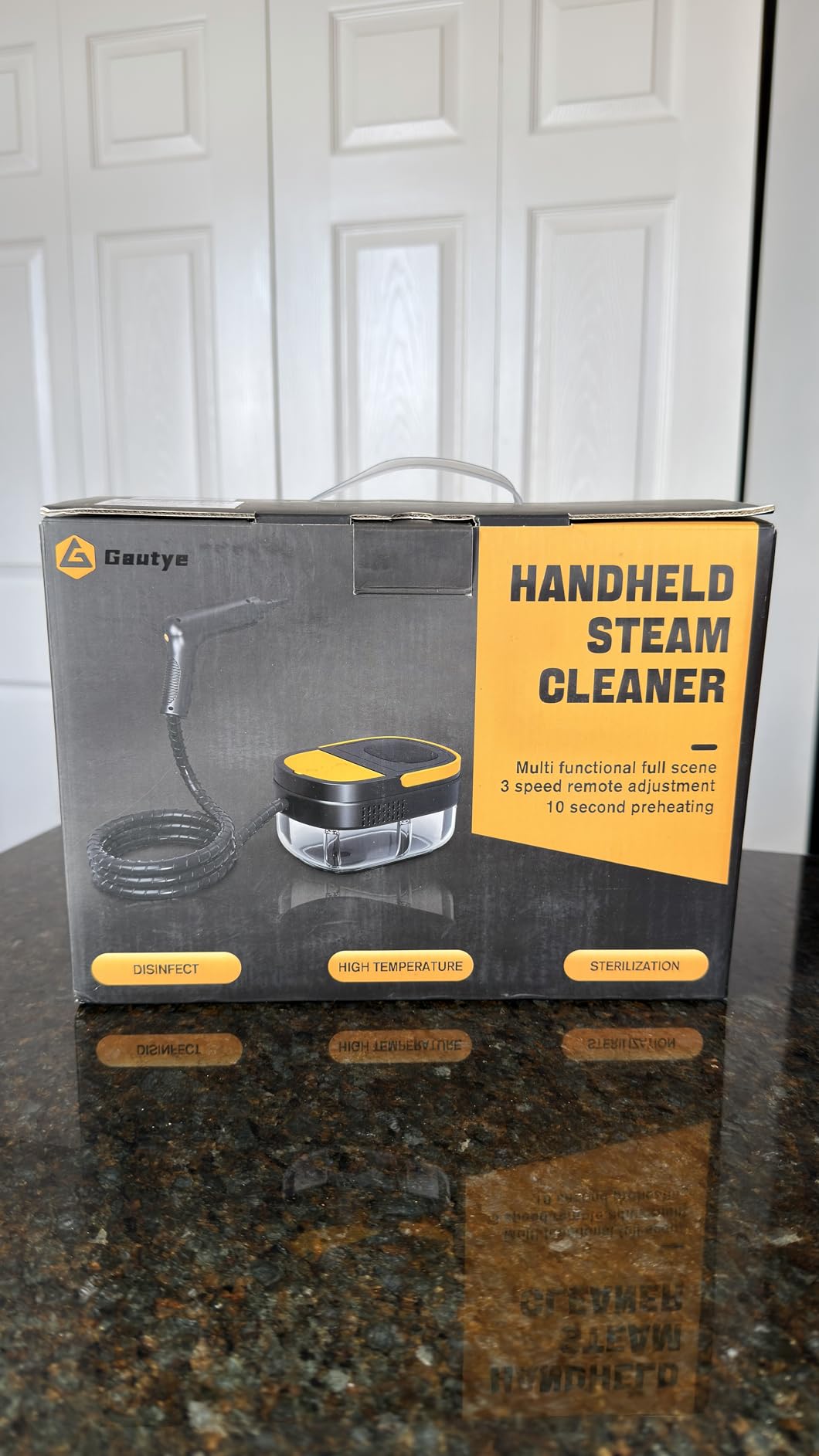 Gautye Steam Cleaner, 3 Level Adjustable Handle, 15s Heat Up, 1.69 Quarts Tank, Portable Steamer for Cleaning with 15 pcs Accessories, Steam Cleaner for Home for Dirt, Grease, Grout, Tile, Floor, Car customer photo 1