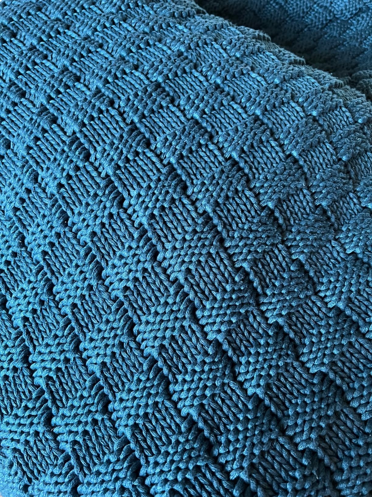 Knitted Weighted Blanket for Adult, No Beads Heavy Blanket 48