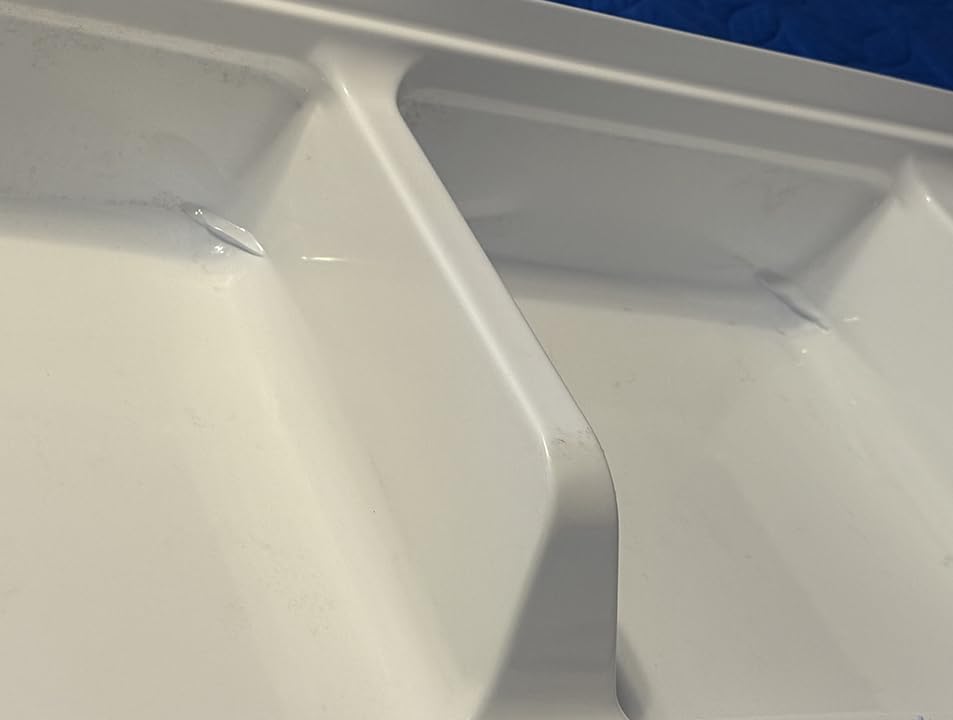 Lightweight Polystyrene Tub Wall Surround D32x W60x H58 - Waterproof, Easy-to-Install, Includes Two Shelf Units - Bathtub Wall Surround Panels, Plain Pattern, Classic Shelves - Noah William Home customer photo 2