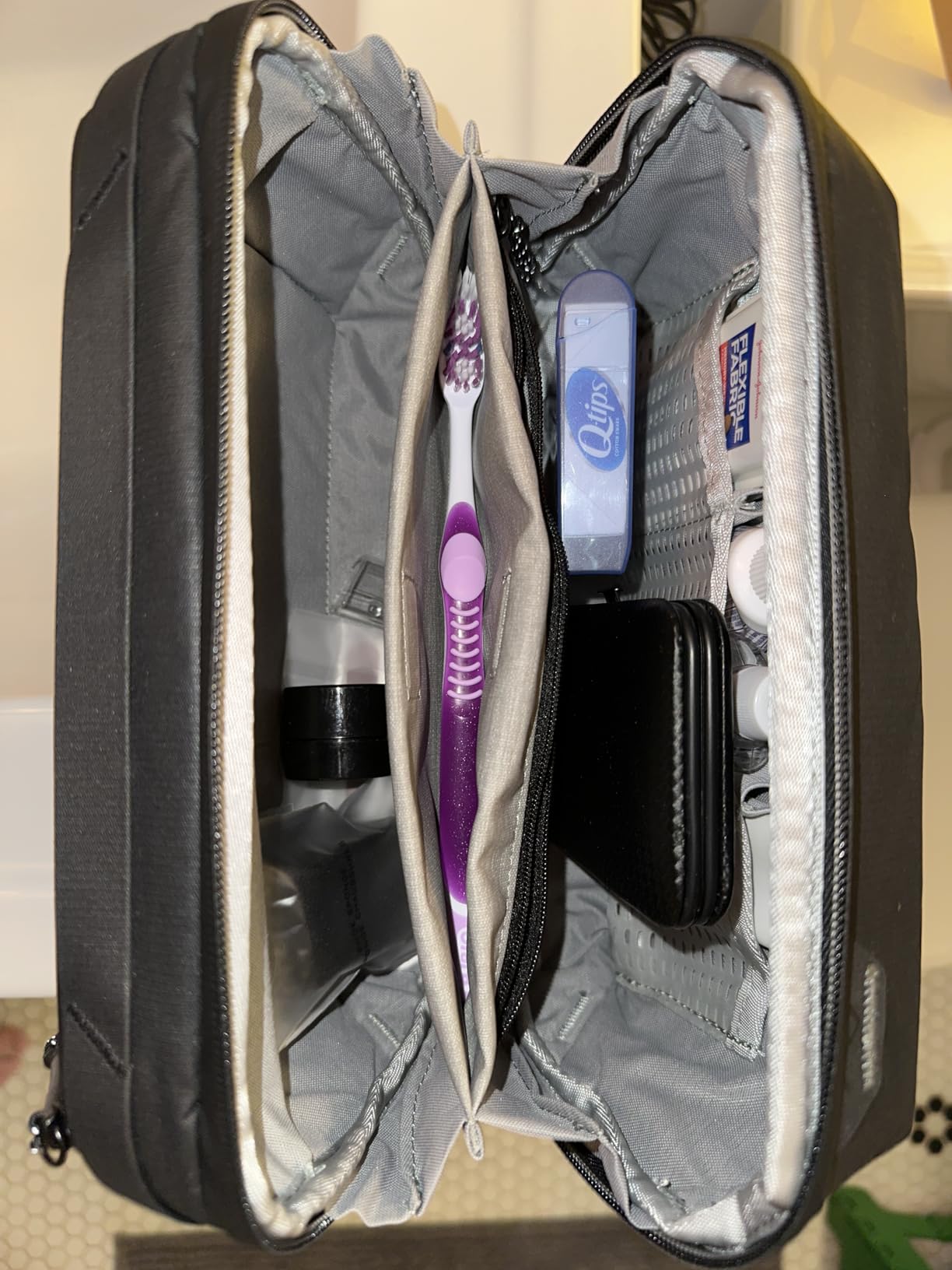 Peak Design Wash Pouch, Coyote, Ocean Edition - Travel Toiletry Bag, Upright or Hanging Dopp Kit with Pockets, Magnetic Toothbrush Pocket, Wide UltraZip Opening customer photo 2