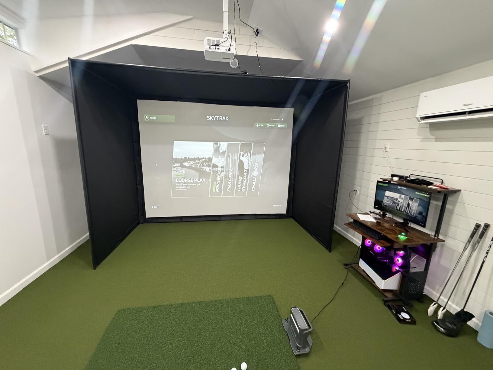 GoSports Golf Simulator Enclosure Nets - Complete Set with Frame and HD Impact Screen Kit - Indoor At Home Golf Training Equipment customer photo 2