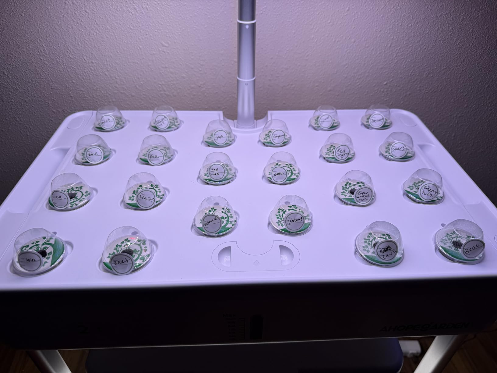 Ahopegarden Hydroponics Growing System Indoor Garden, 44 Pods Plant Herb Garden Germination Kit with LED Grow Light, 20L Double-Layer Large Capacity Hydrophonic Planter Grower customer photo 2