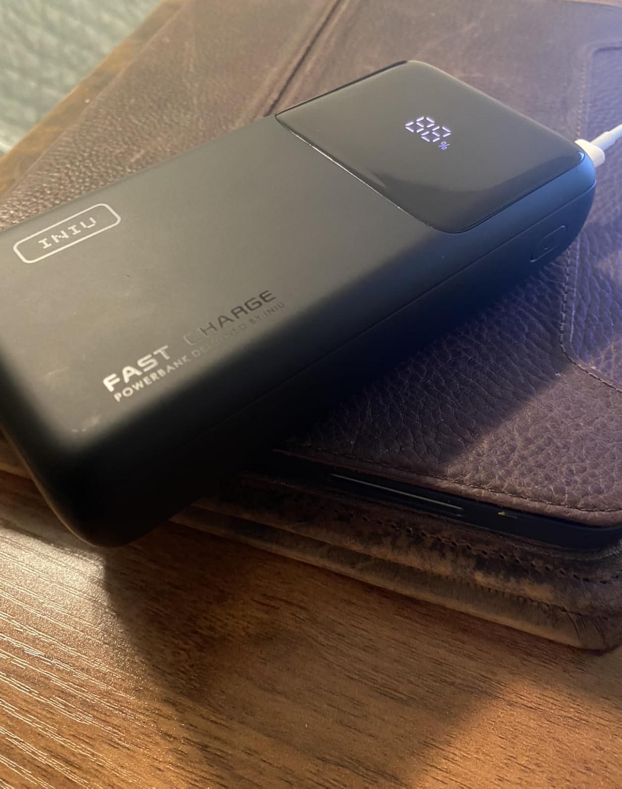 INIU 100W Power Bank, Mini Size 25000mAh High Capacity Laptop Portable Charger, USB C in&Out Tablet Powerbank, Smart Digital Display Phone Charger for iPhone 17 16 15, Samsung, iPad, MacBook, Laptop customer photo 2