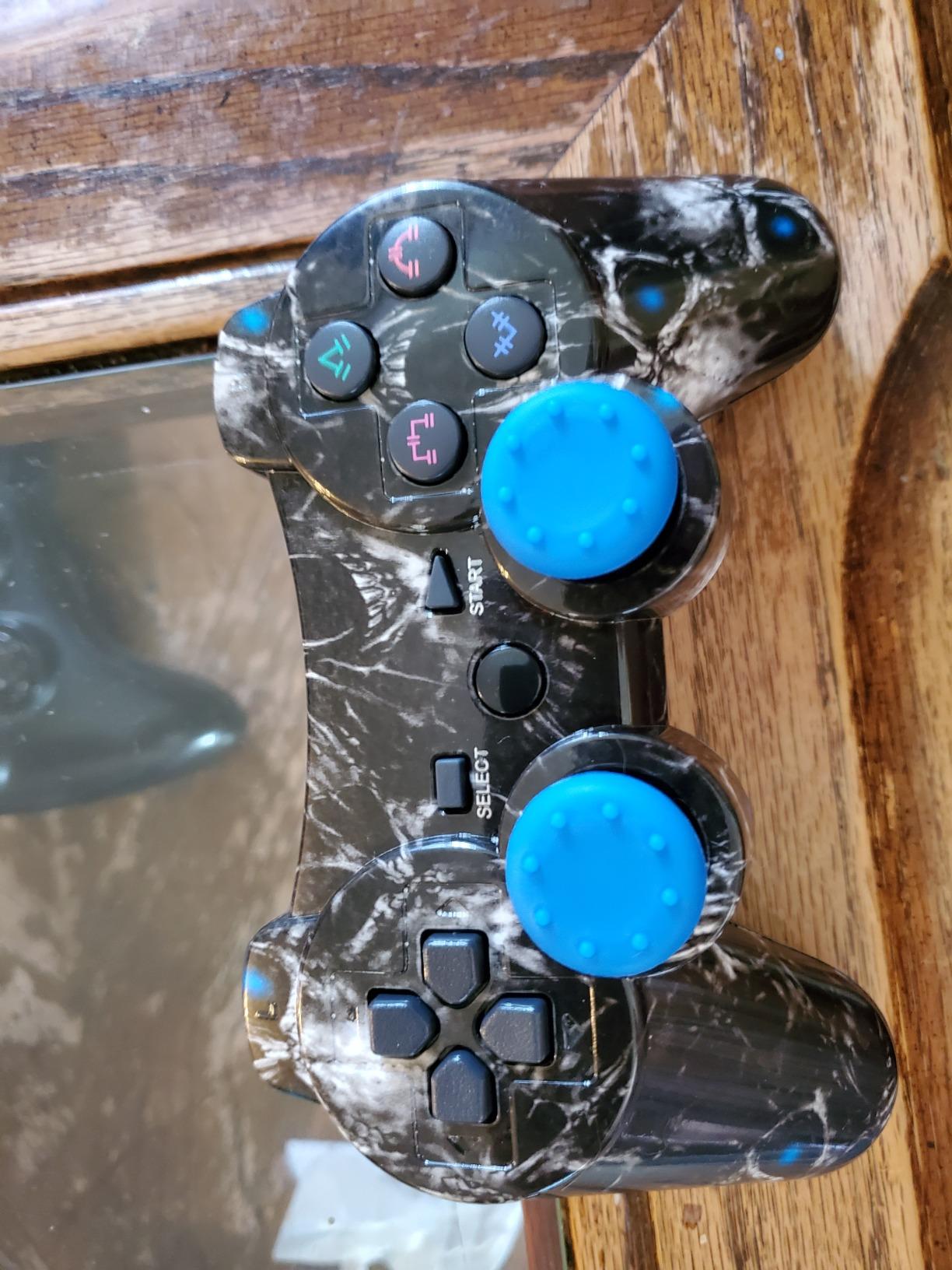 CHENGDAO Controller for PS3 2 Pack for PlayStation 3 High-Performance Wireless Controller with Double Vibration Motion Control (Flame&Wolf) customer photo 1
