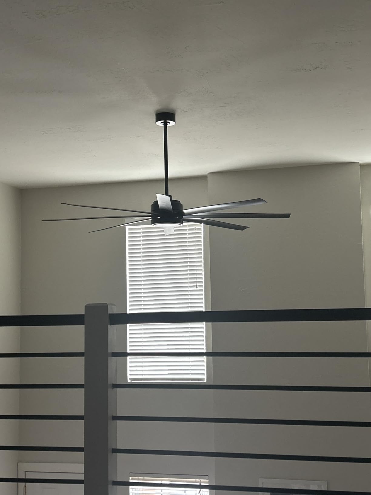 Modern Ceiling Fans with Lights, 72 Inch Ceiling Fan with Light and Remote, Bedroom Living Room Library Cafe Outdoor/Industrial, 24W 3CCT Dimmable, 8 Blades 6 Speed Reversible Quiet DC Motor, Black customer photo 2