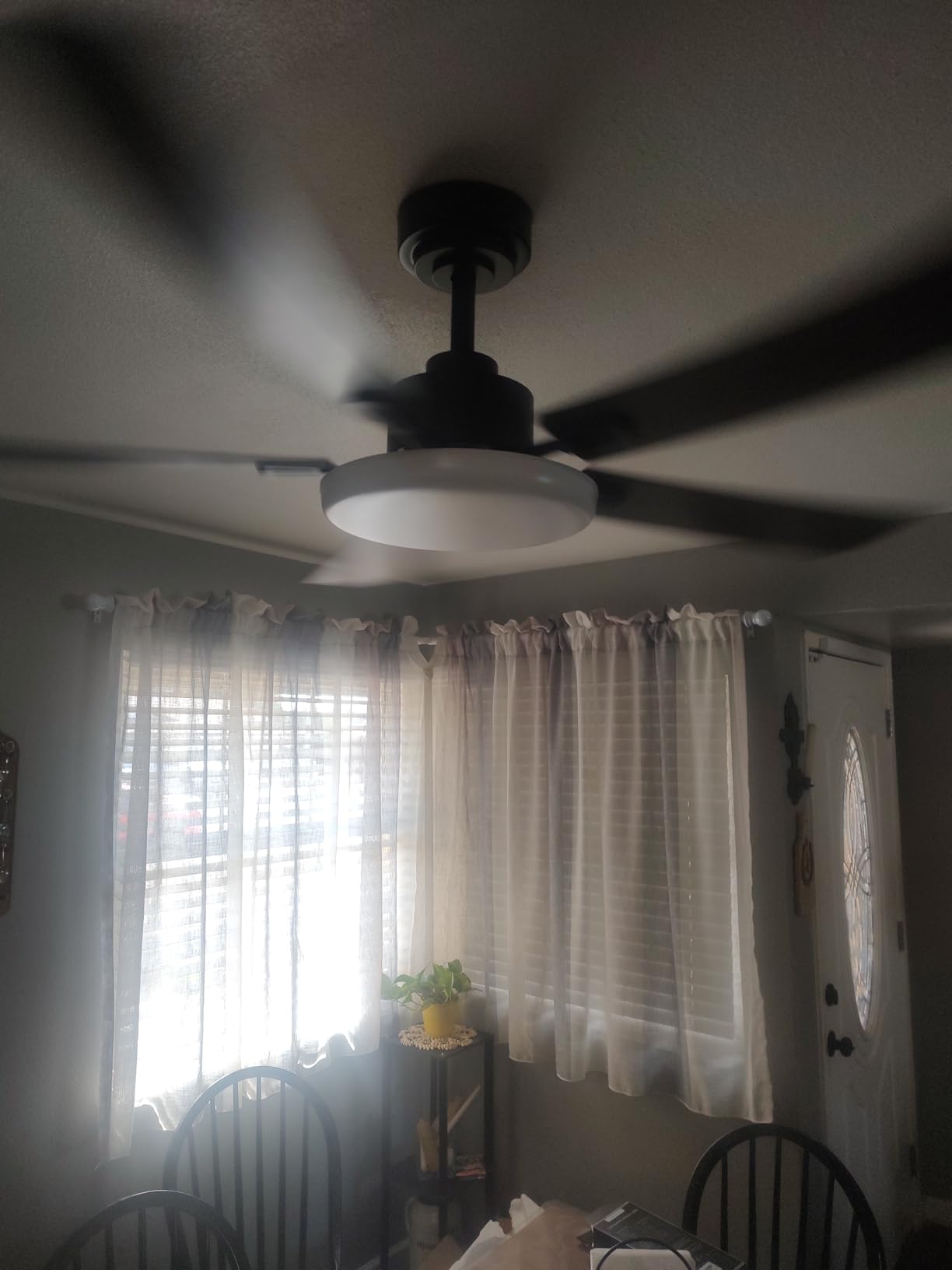 addlon 72 Inch Large Ceiling Fans with Lights, Black Ceiling Fan with Remote Control, Reversible, 5CCT, Dimmable, DC Motor, Modern Ceiling Fan for Living Room, Kitchen, Patio Indoor/Outdoor Use customer photo 2