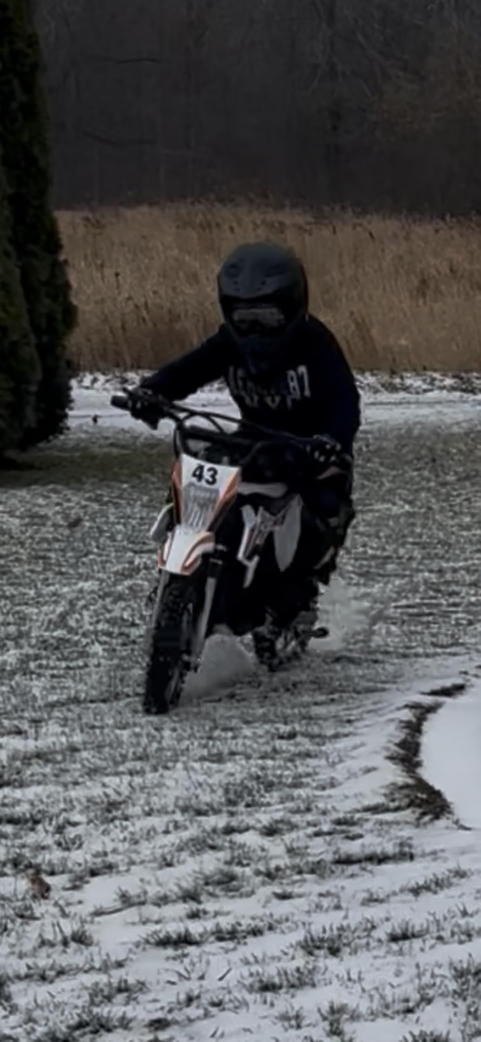 Blitzshark 36V 650W Kids Electric Dirt Bike Off-Road Motocross Ultra Powerful Motorcycle, with 17MPH MAX Speed, Rubber Tire, Twist Grip Throttle, Leather Seat, Dual Suspension & Brakes, SRK-MC20 Pro customer photo 2